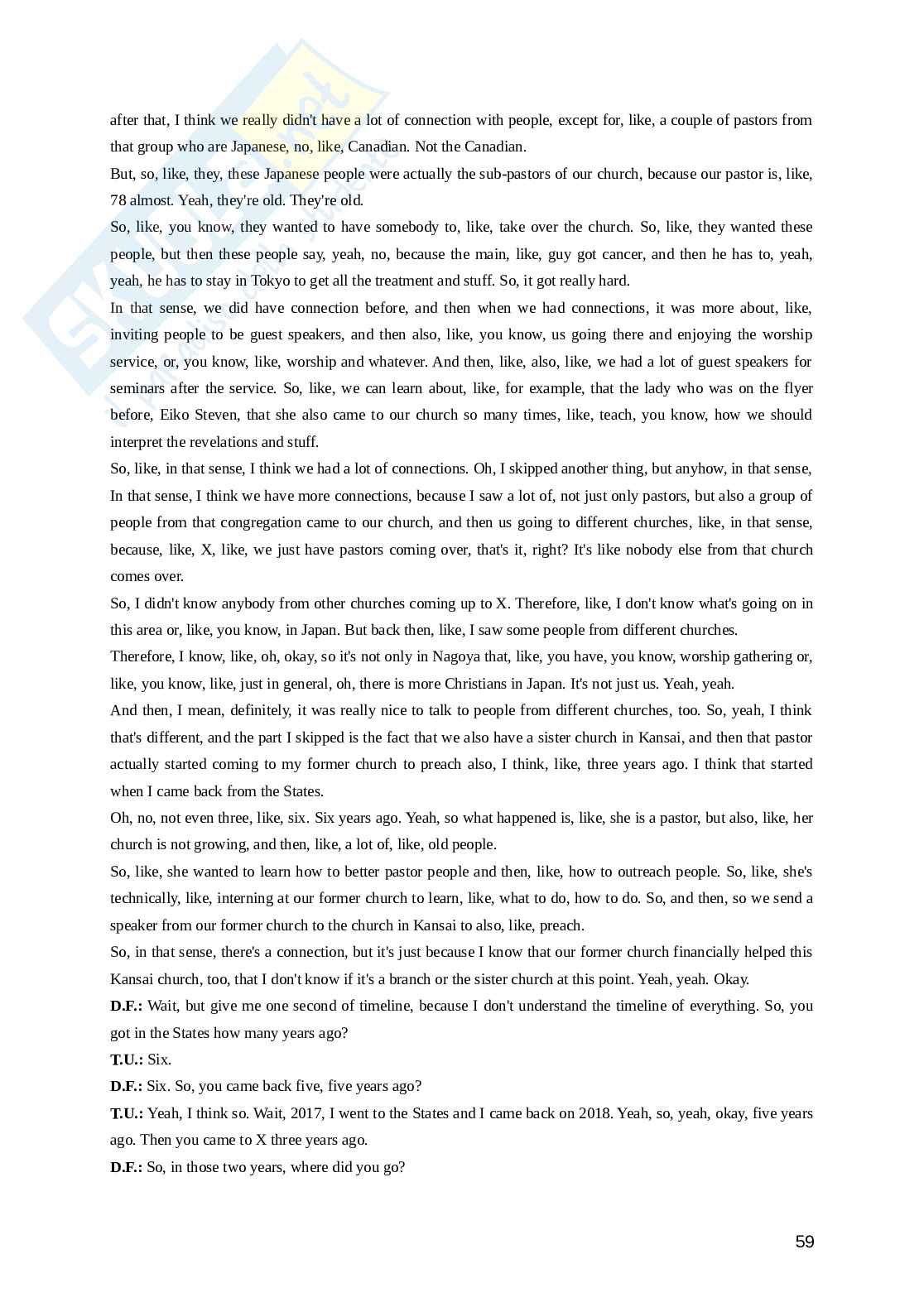 Pentecontalismo in Giappone. Una ricerca tra storia e contemporaneità Pag. 61