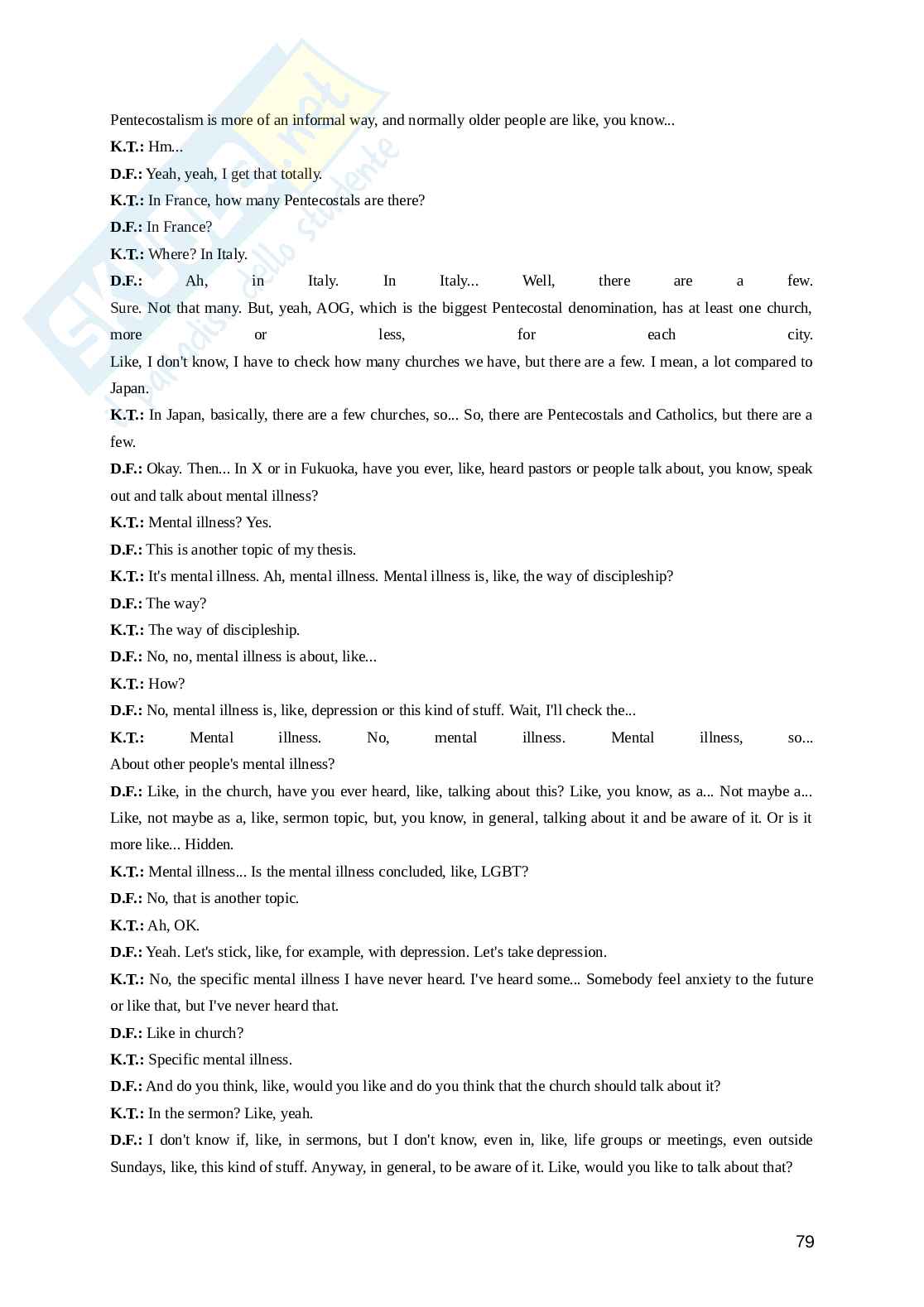 Pentecontalismo in Giappone. Una ricerca tra storia e contemporaneità Pag. 81