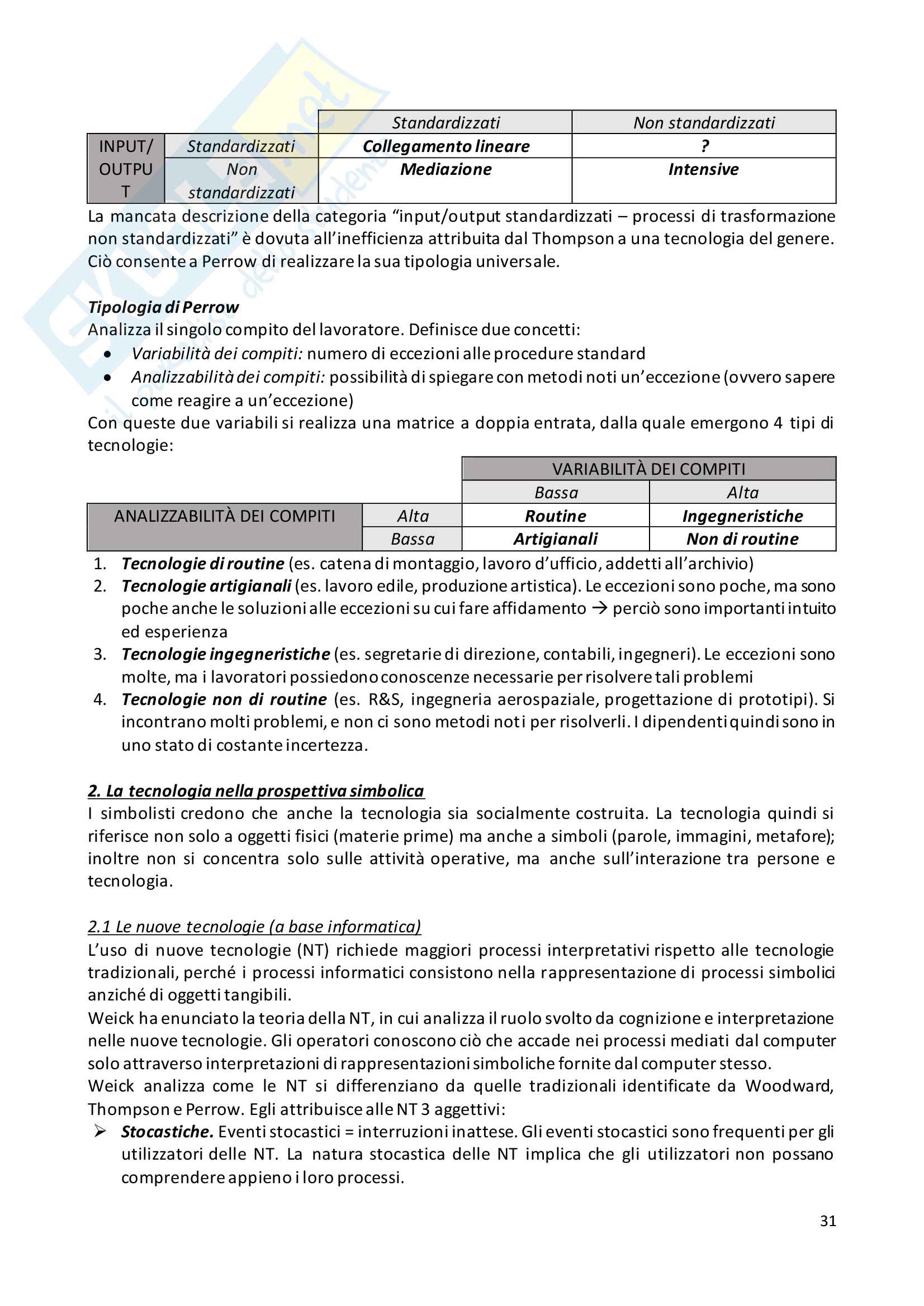Teoria dell organizzazione - Sociologia Dell'Organizzazione Pag. 31