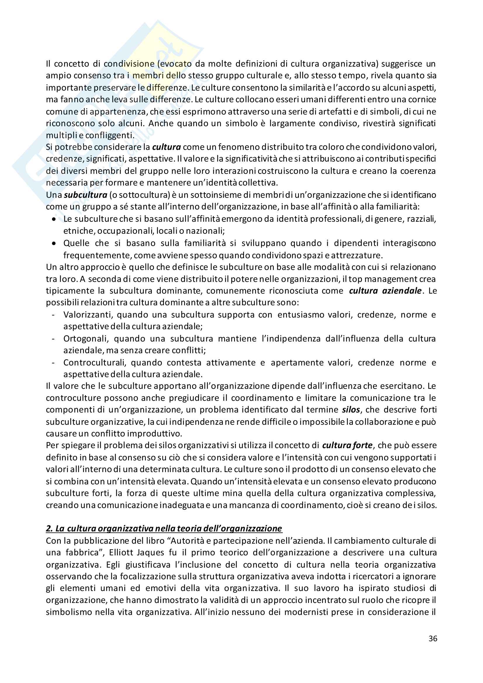 Teoria dell organizzazione - Sociologia Dell'Organizzazione Pag. 36
