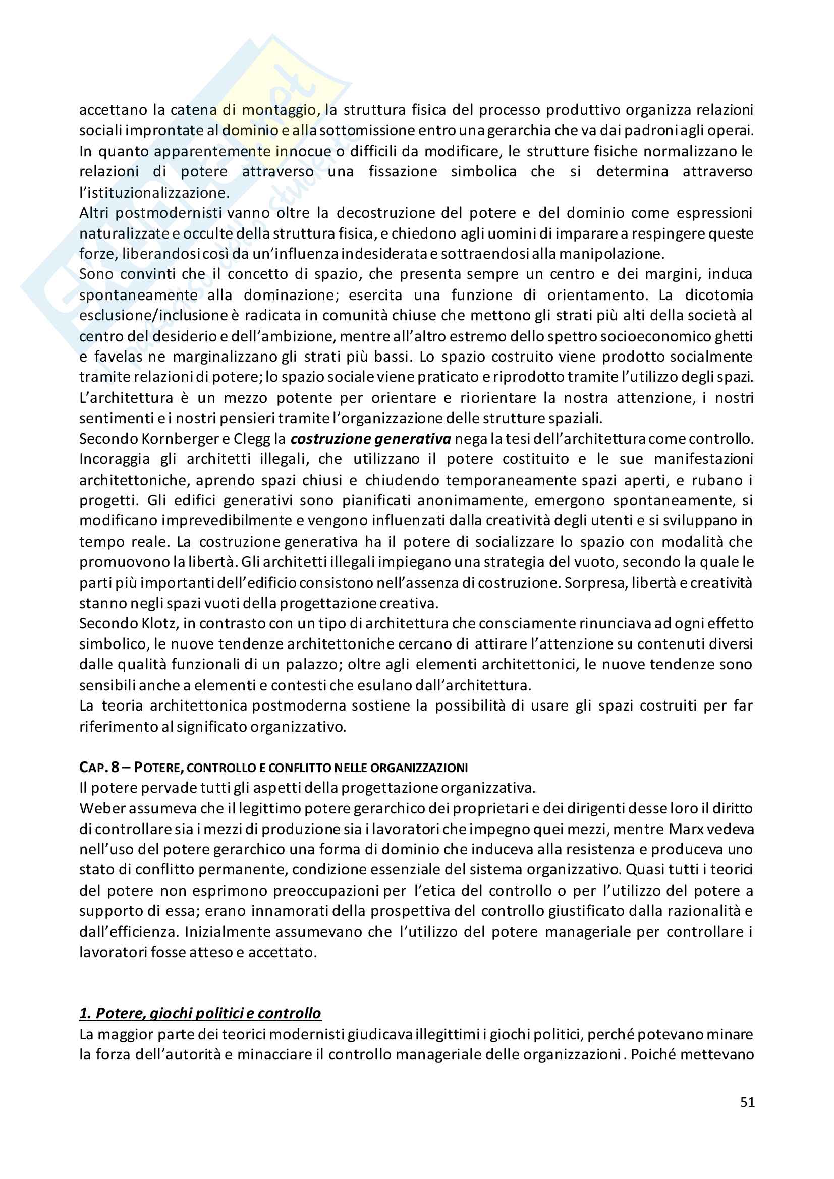 Teoria dell organizzazione - Sociologia Dell'Organizzazione Pag. 51