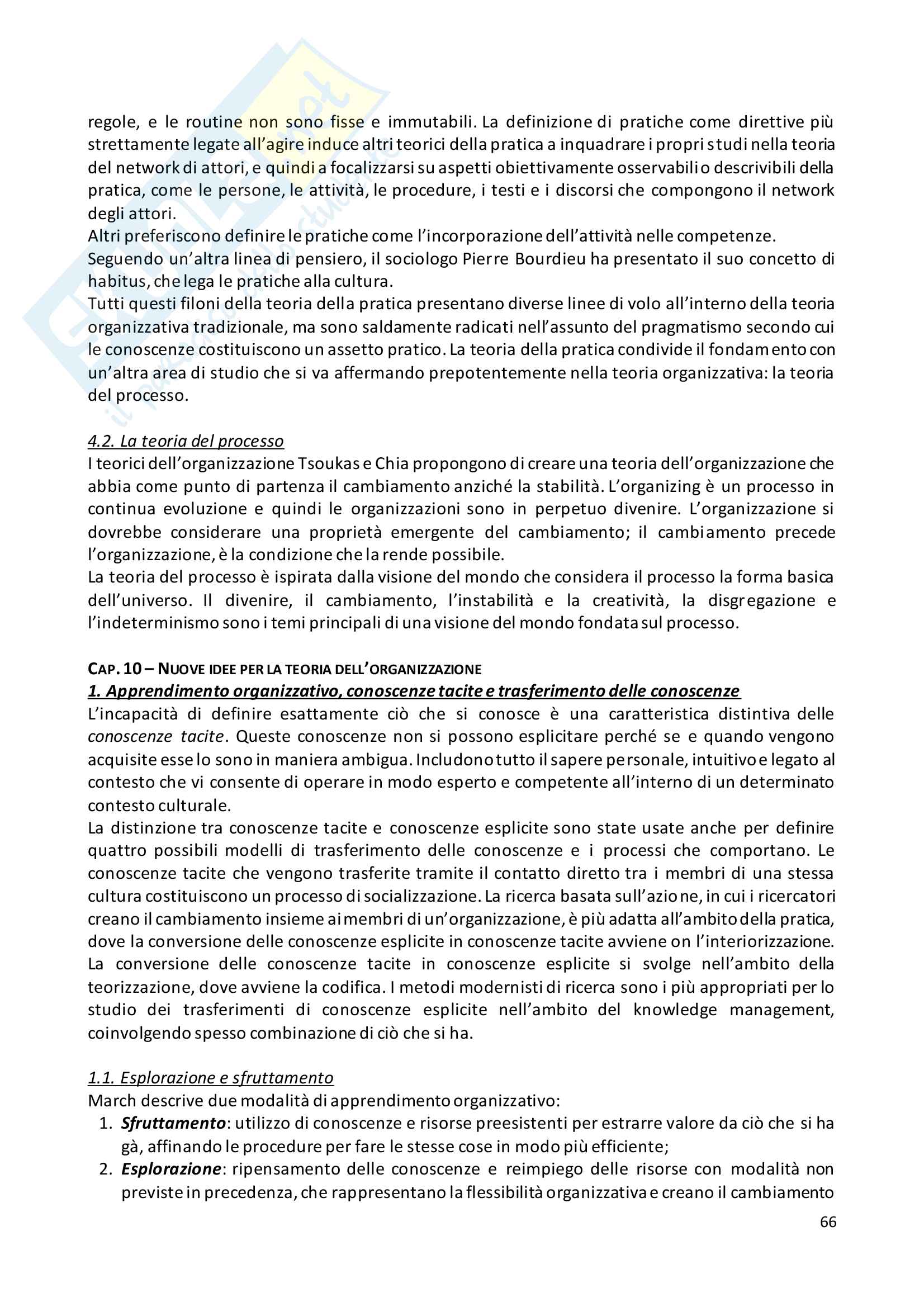 Teoria dell organizzazione - Sociologia Dell'Organizzazione Pag. 66