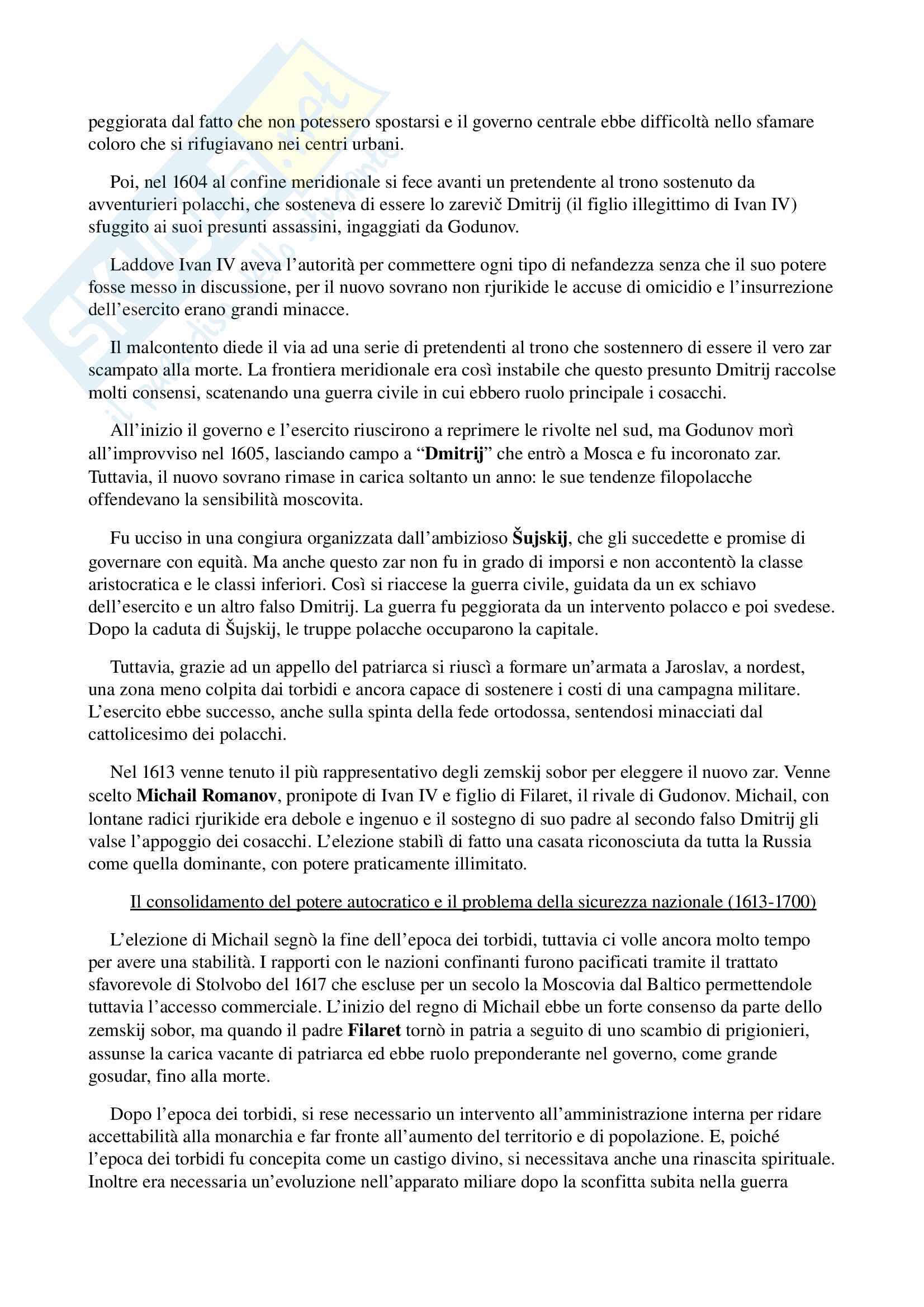 Appunti di Letterarura Russa I, prof Calusio, storia e letteratura. Libri consigliati 'Storia della Russia, Bartlett' e 'Storia della Letteratura, Mirskij e Lo Gatto' Pag. 16