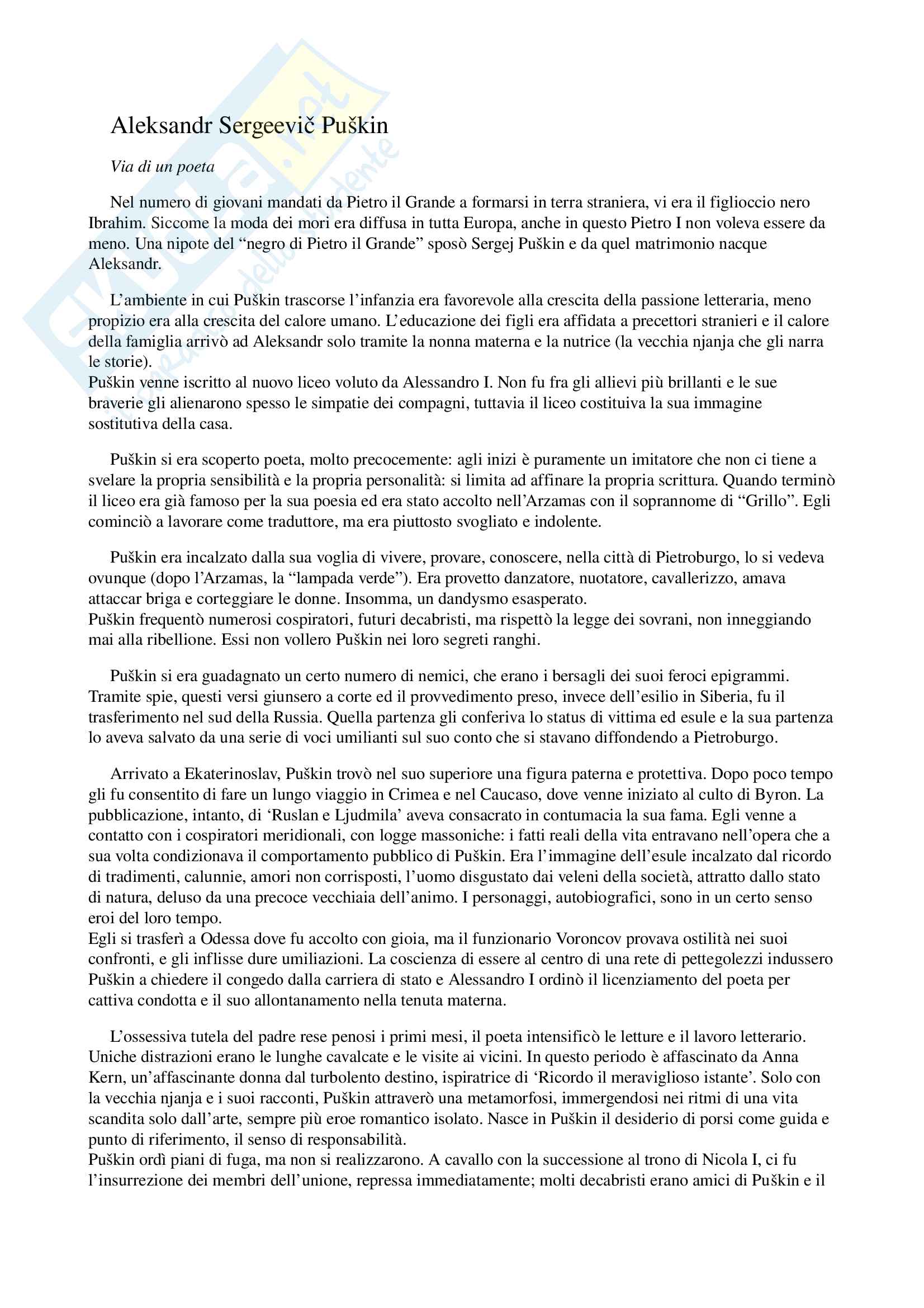 Appunti di Letterarura Russa I, prof Calusio, storia e letteratura. Libri consigliati 'Storia della Russia, Bartlett' e 'Storia della Letteratura, Mirskij e Lo Gatto' Pag. 61