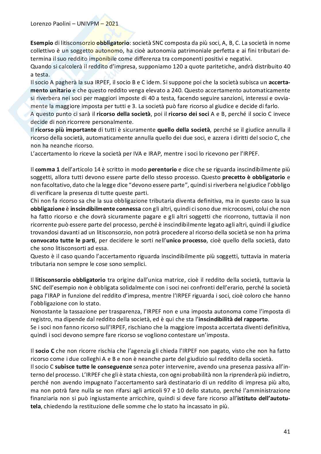 Diritto Tributario corso progredito Pag. 41