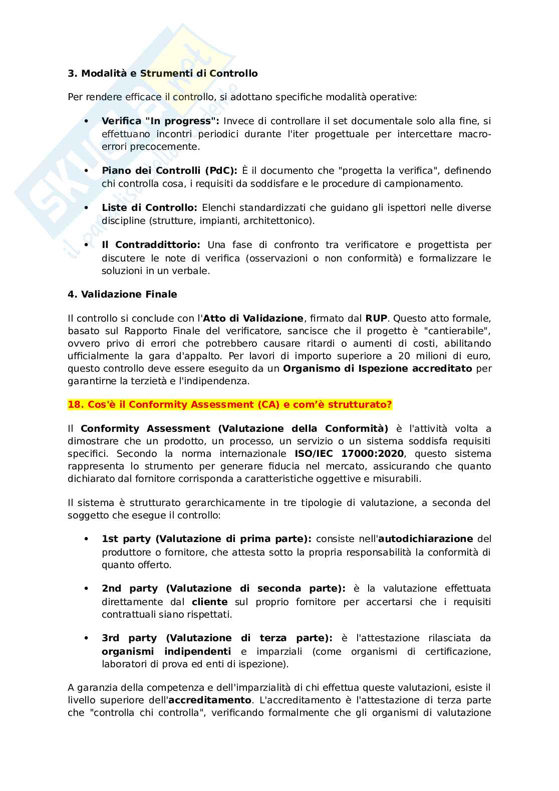Laboratorio di controllo e validazione del progetto - Teoria, quiz domande tipo argomenti principali Pag. 46