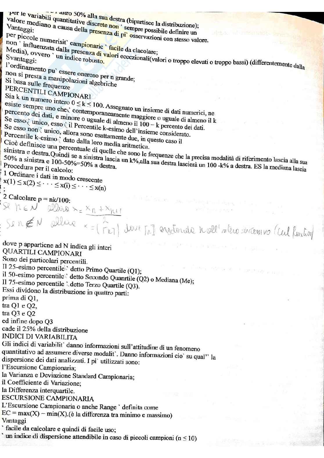 Appunti di Statistica Pag. 2
