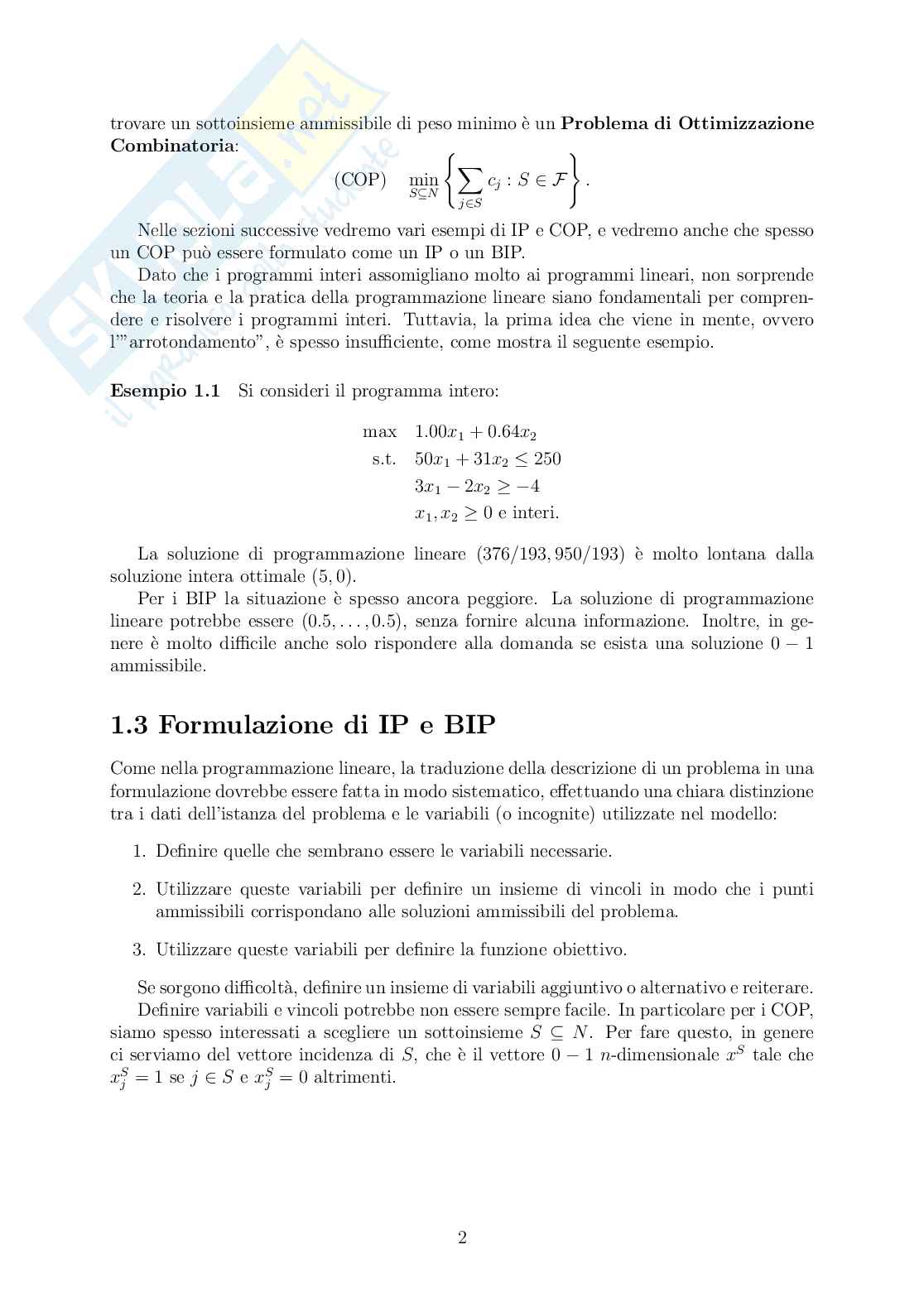 Programmazione intera Pag. 2