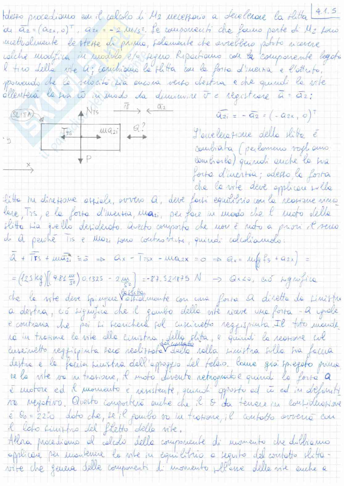 Quaderno delle esercitazioni di meccanica applicata alle macchine Pag. 46