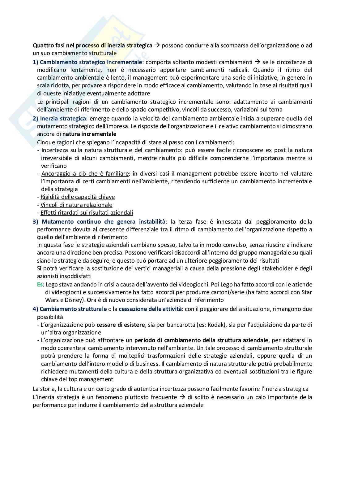Appunti di Strategie e processi aziendali Pag. 31