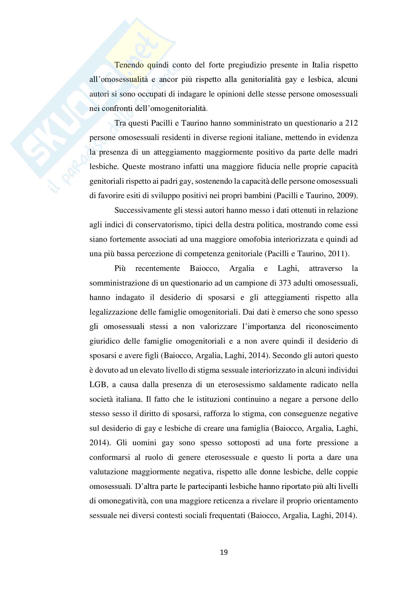 Tesi sull'omogenitorialità e l'accoglienza nelle scuole Pag. 21