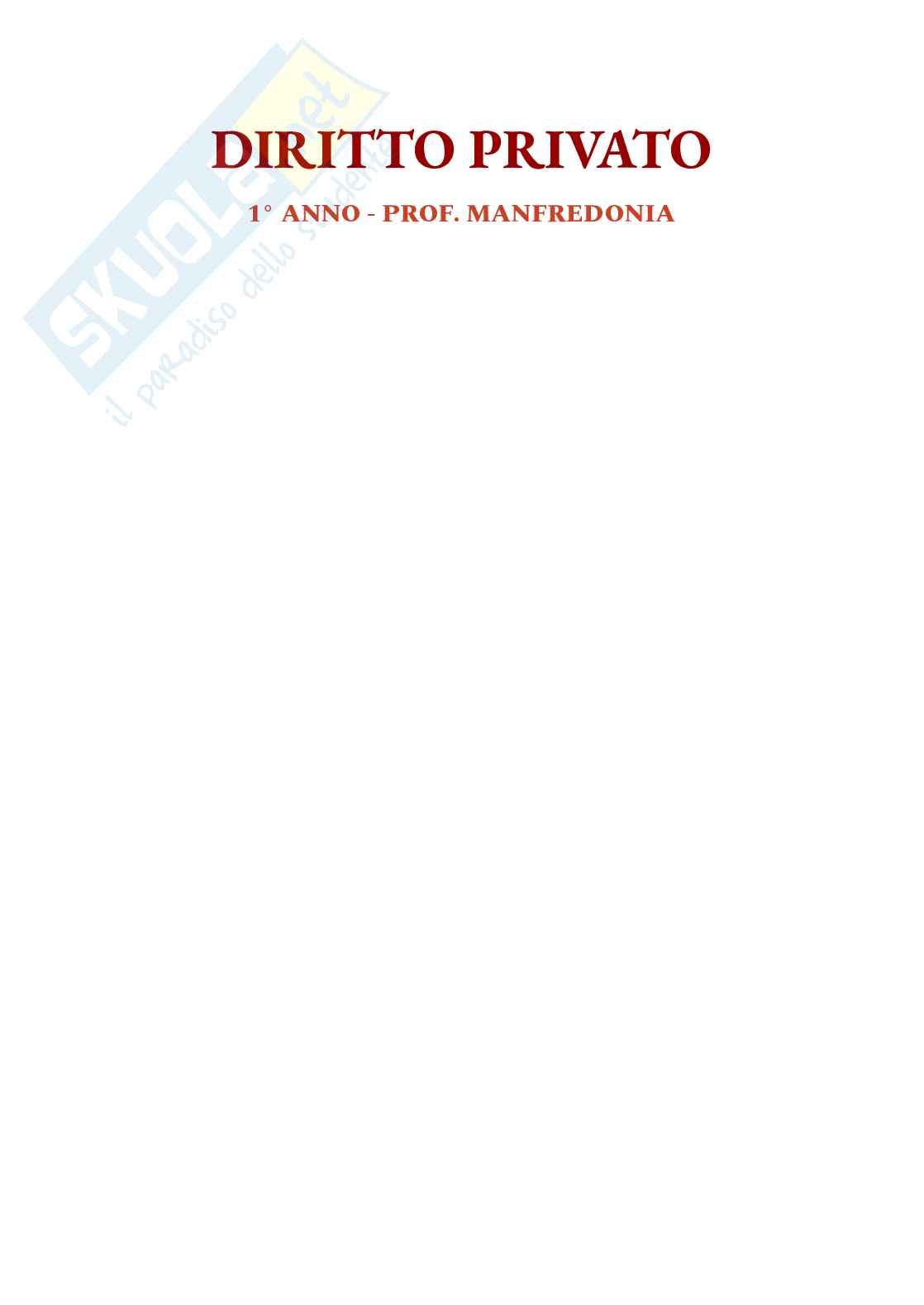 Riassunto esame Diritto privato, Prof. Manfredonia Benedetta, libro consigliato Linguaggi e regole del diritto privato, Iudica, Zatti Pag. 1