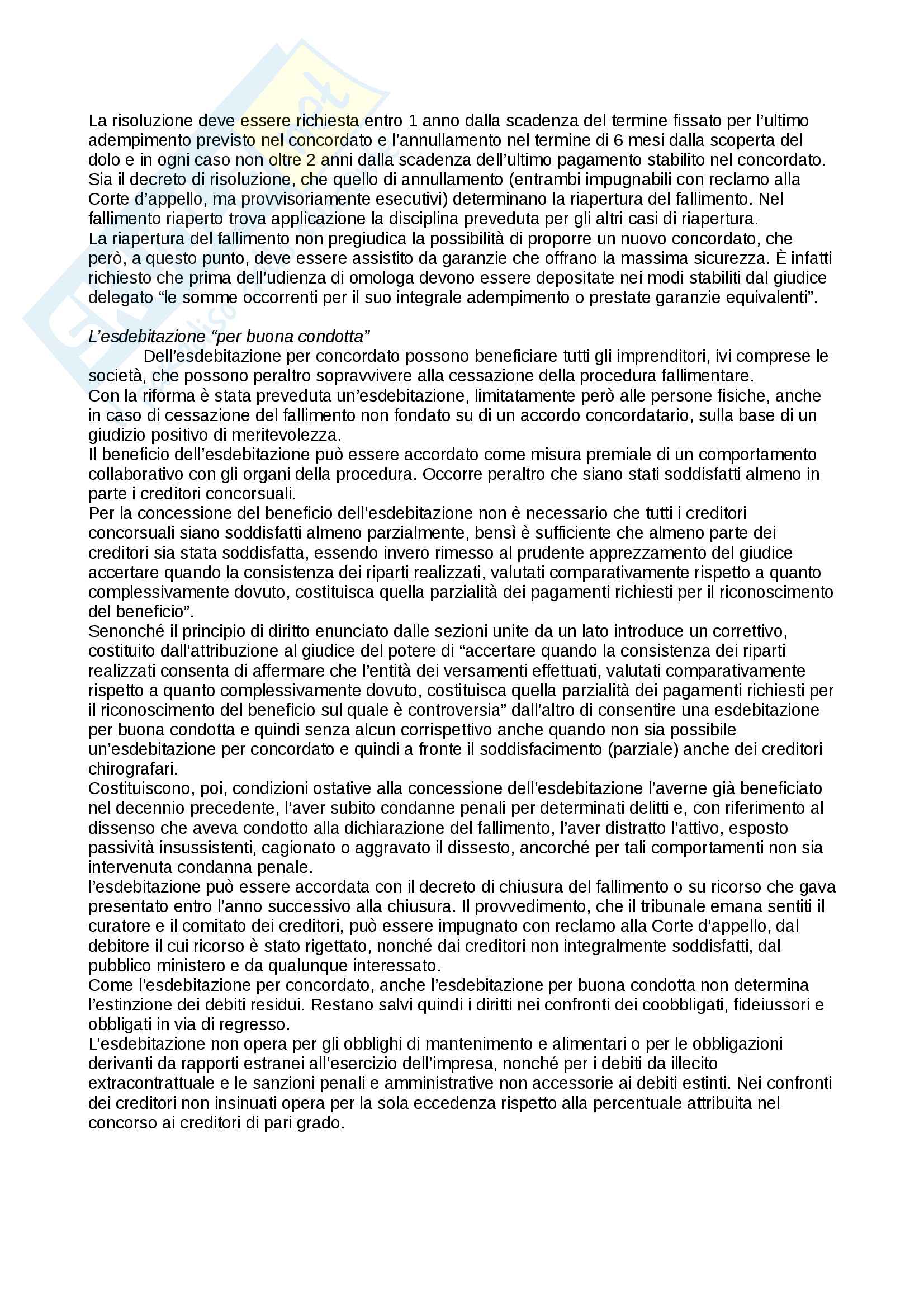 Riassunto Diritto Fallimentare Pag. 56