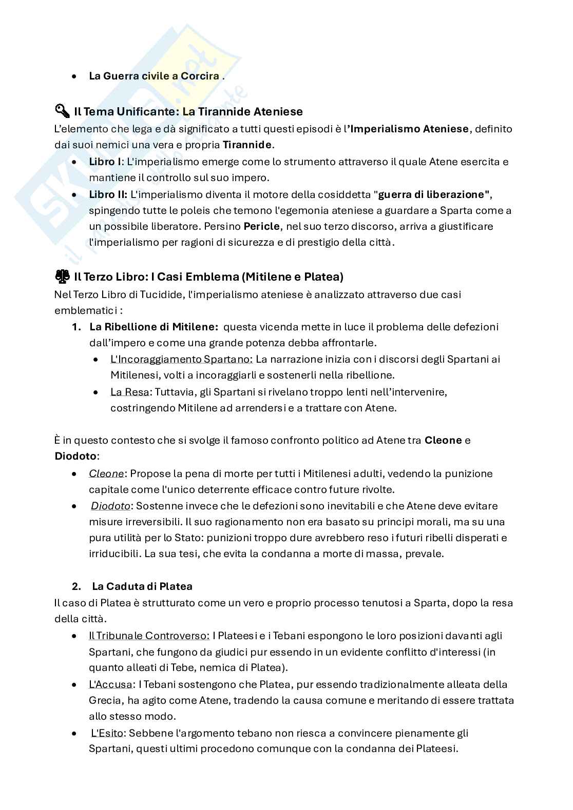 Guerra e politica (La guerra del Peloponneso di Tucidide + Produzione letteraria di Niccolò Machiavelli) Pag. 31