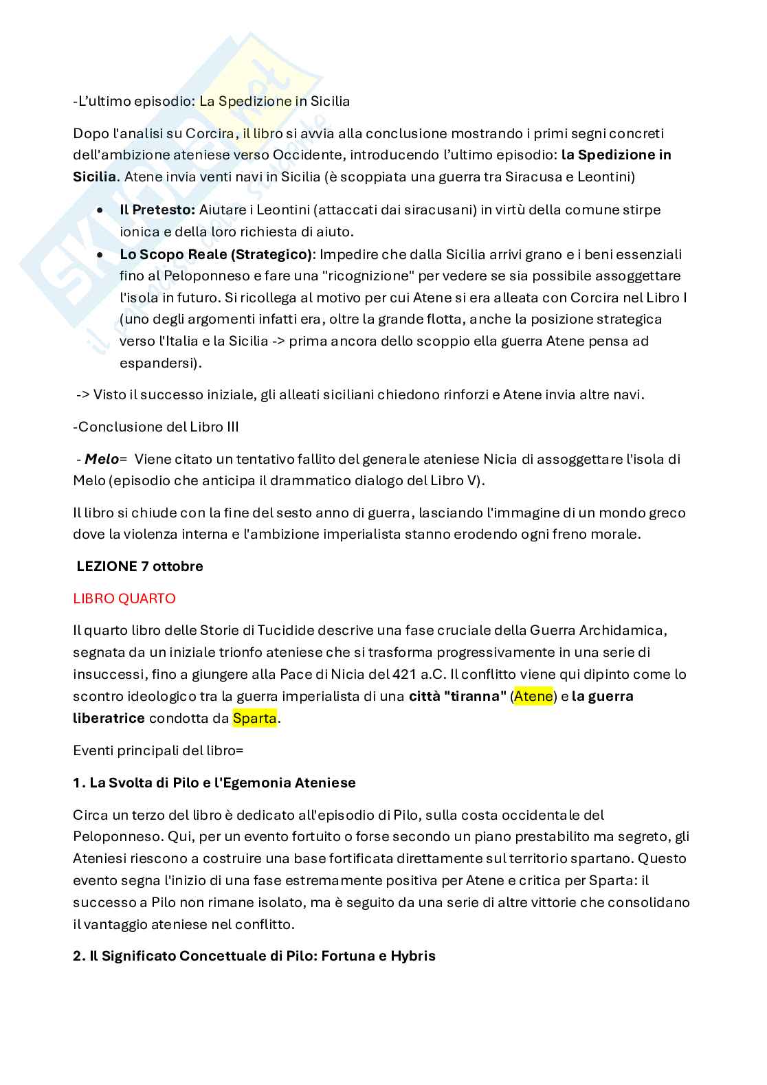 Guerra e politica (La guerra del Peloponneso di Tucidide + Produzione letteraria di Niccolò Machiavelli) Pag. 41