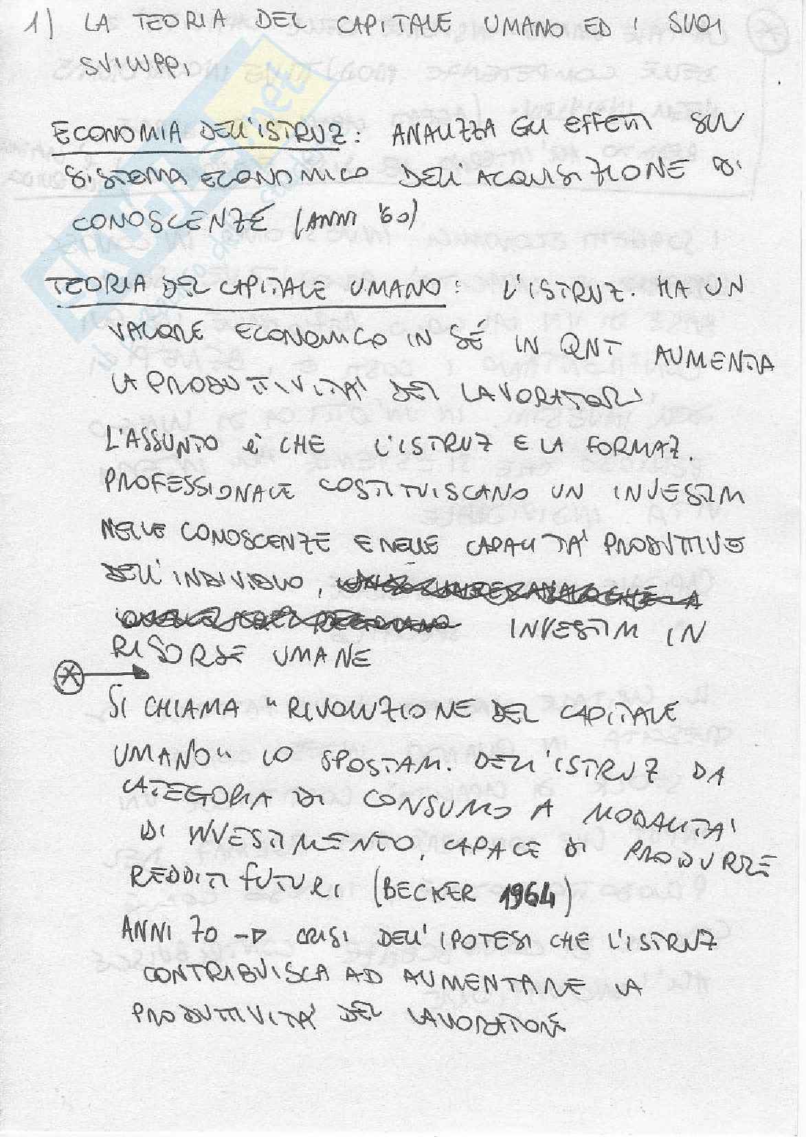 Istruzione ed economia Pag. 1