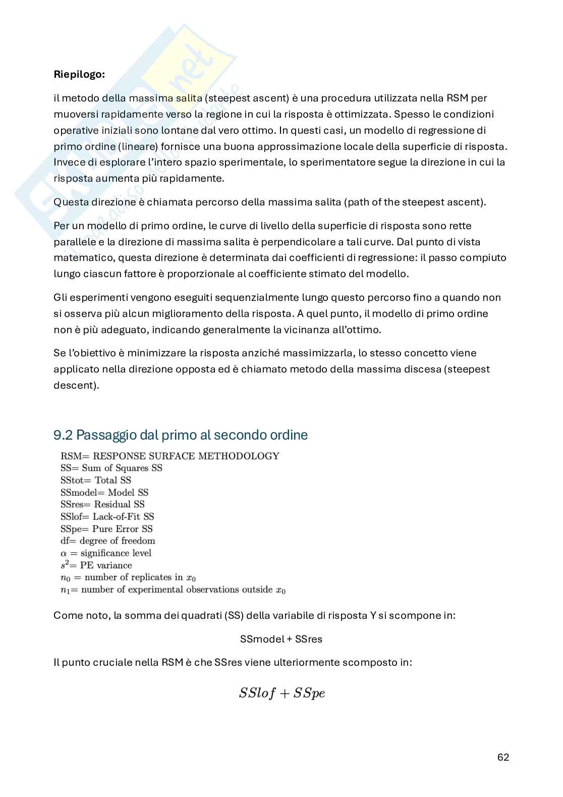 Appunti Statistica per la sperimentazione e le previsioni in ambito tecnologico (parte 3) in italiano  Pag. 1