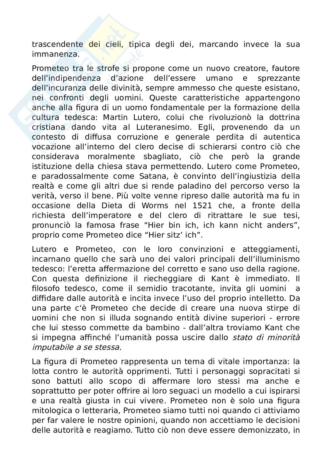 Commento al Prometeo di Goethe Pag. 2