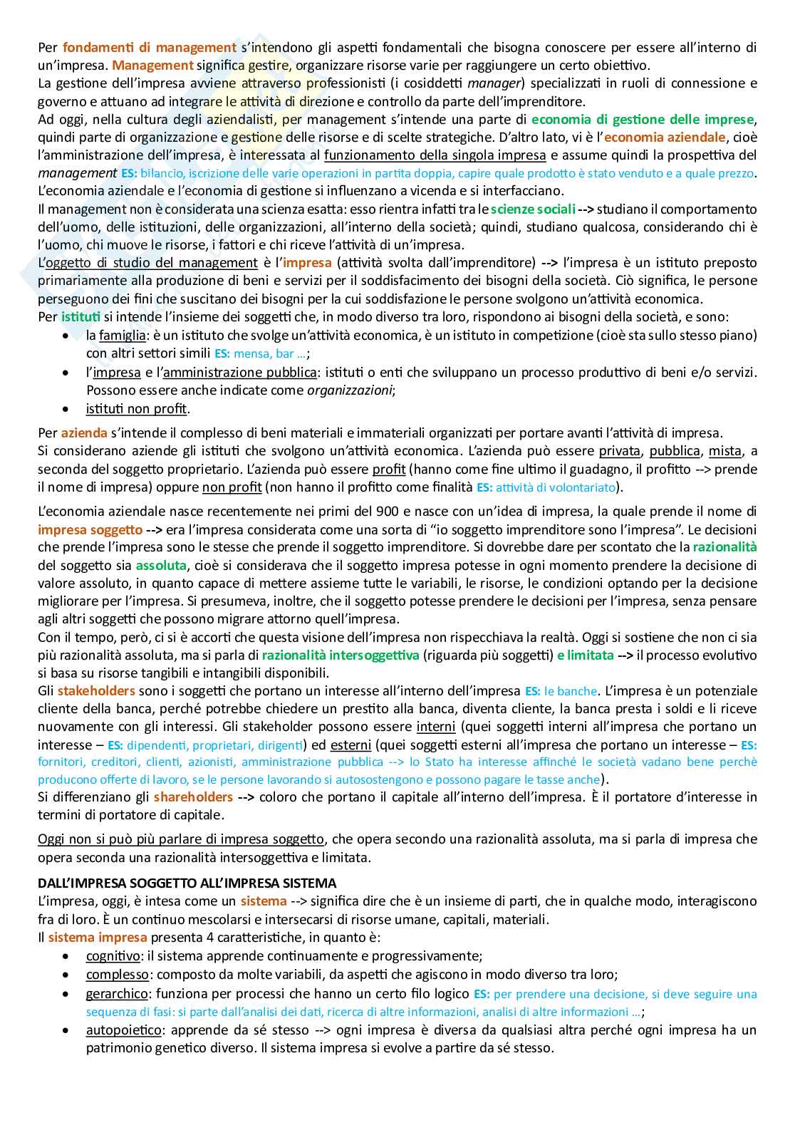 Fondamenti di management Pag. 1