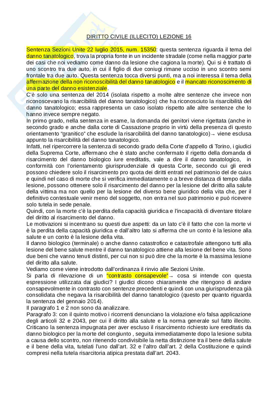 Appunti diritto civile illecito Pag. 71