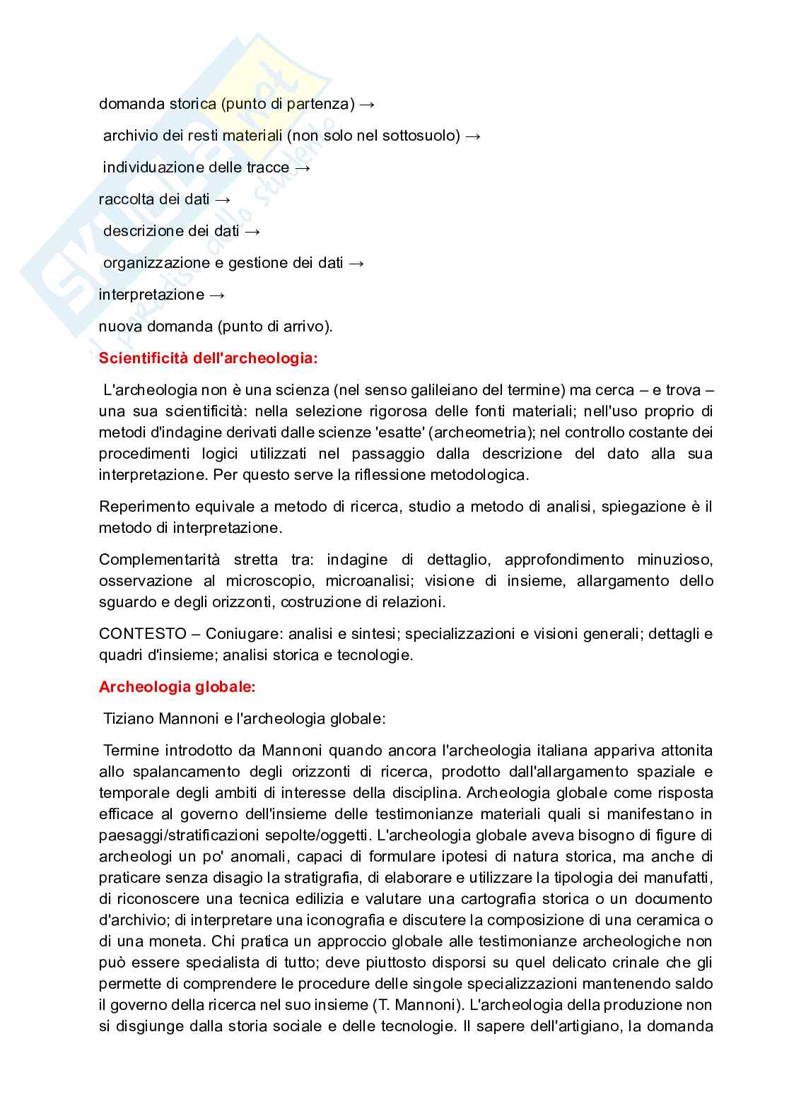 Esame Metodologie della ricerca archeologica Pag. 2