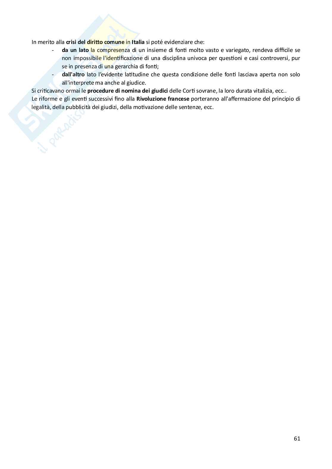 Riassunto esame storia dell'esperienza giuridica, prof. Ciancio, libro consigliato Storia del diritto in Europa, Schioppa Pag. 61