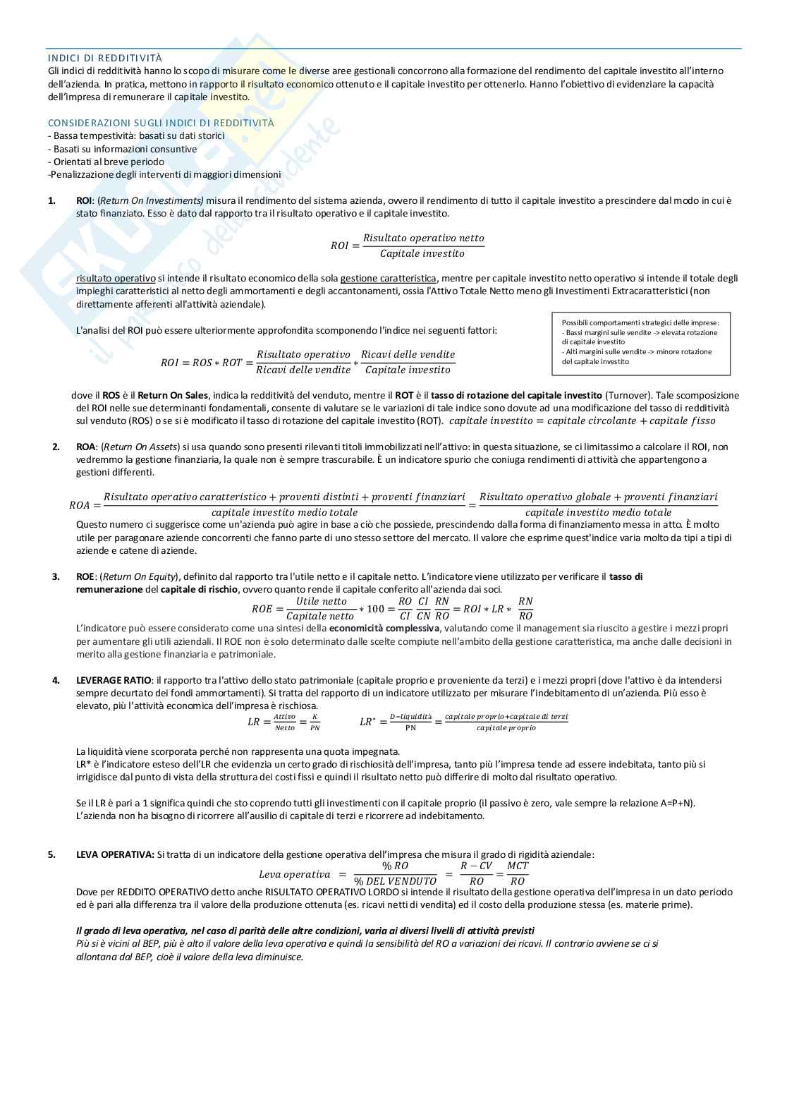 Domande orale Gestione aziendale 1 Pag. 21