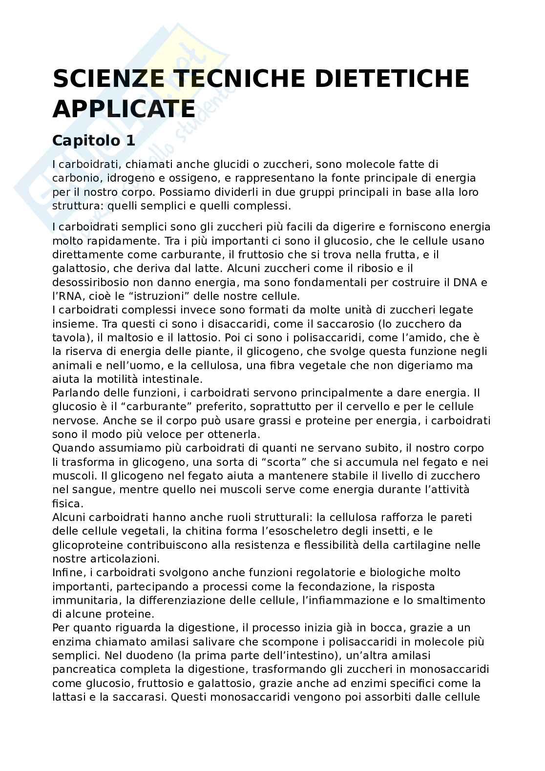Scienze e tecniche dietetiche applicate Pag. 1