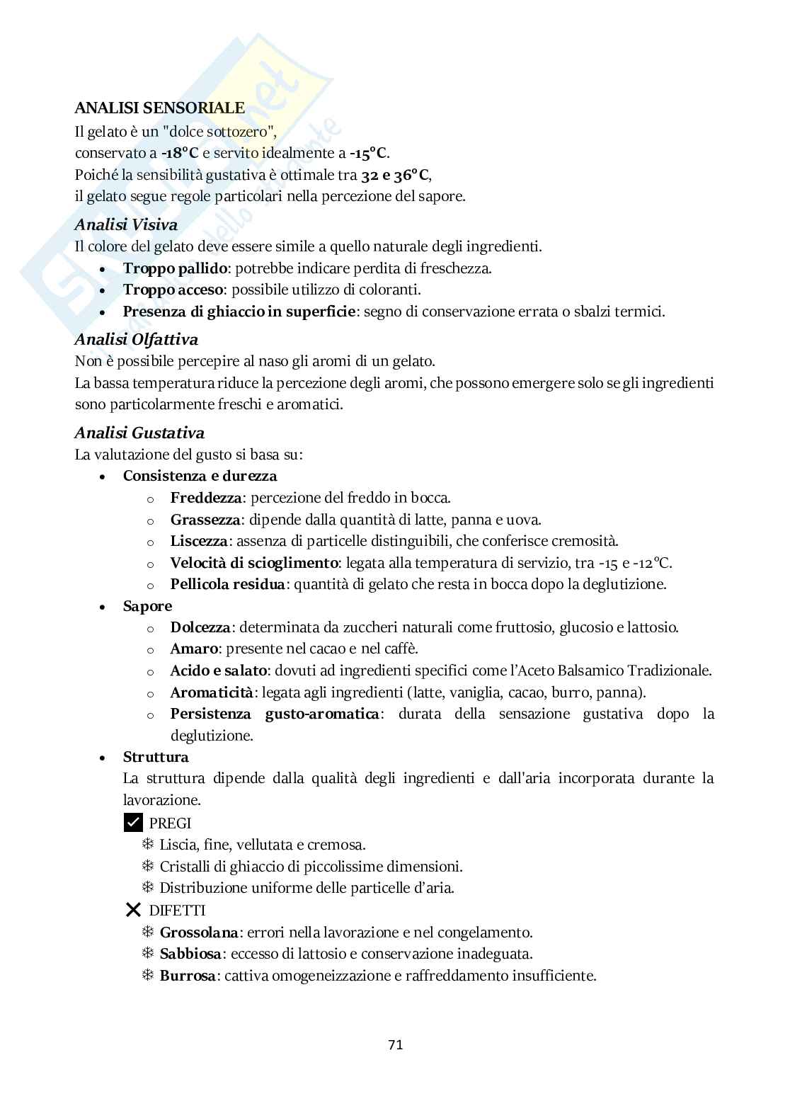 Parte lezione Gastronomia I Pag. 71