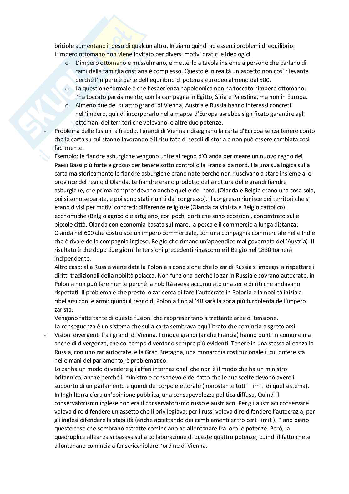 Appunti del corso di Storia delle relazioni e delle Istituzioni internazionali Pag. 11