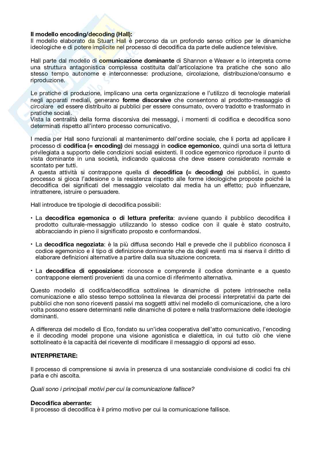 Riassunto esame Teorie della comunicazione e dei media, Prof. Colombo Fausto, libro consigliato Comunicare, Colombo, Gili, Boccia Artieri Pag. 16