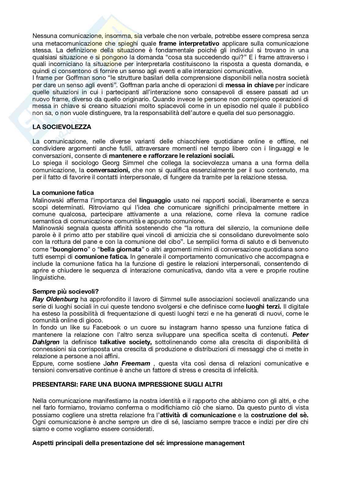 Riassunto esame Teorie della comunicazione e dei media, Prof. Colombo Fausto, libro consigliato Comunicare, Colombo, Gili, Boccia Artieri Pag. 21