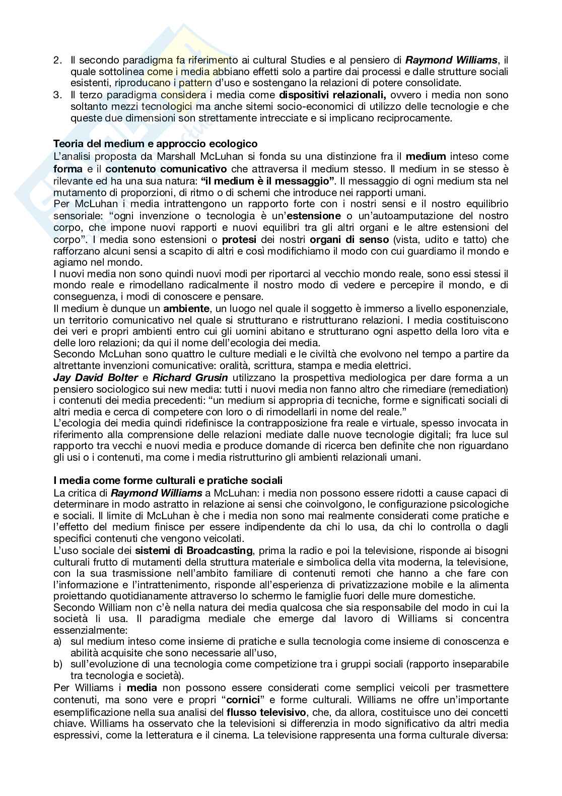 Riassunto esame Teorie della comunicazione e dei media, Prof. Colombo Fausto, libro consigliato Comunicare, Colombo, Gili, Boccia Artieri Pag. 26