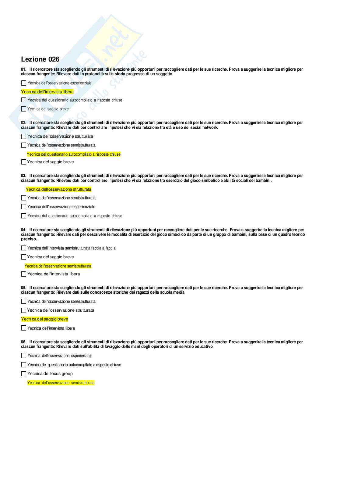 Paniere Pedagogia sperimentale Pag. 26