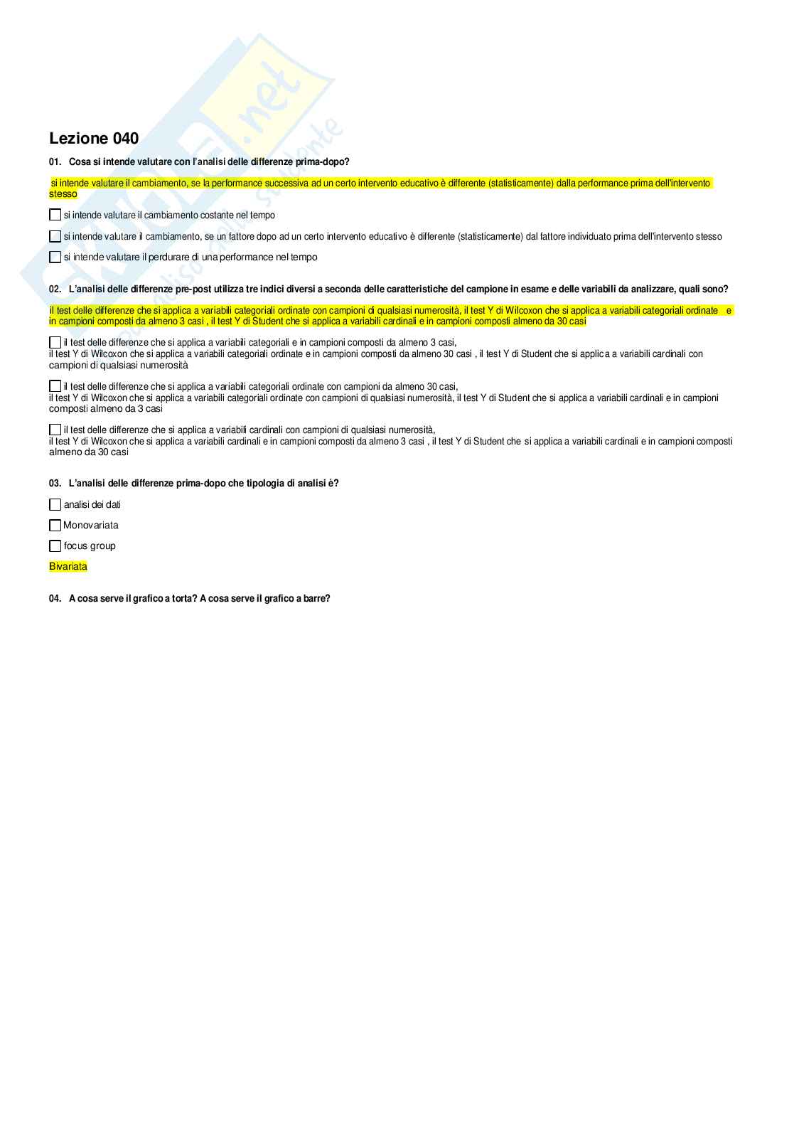 Paniere Pedagogia sperimentale Pag. 41