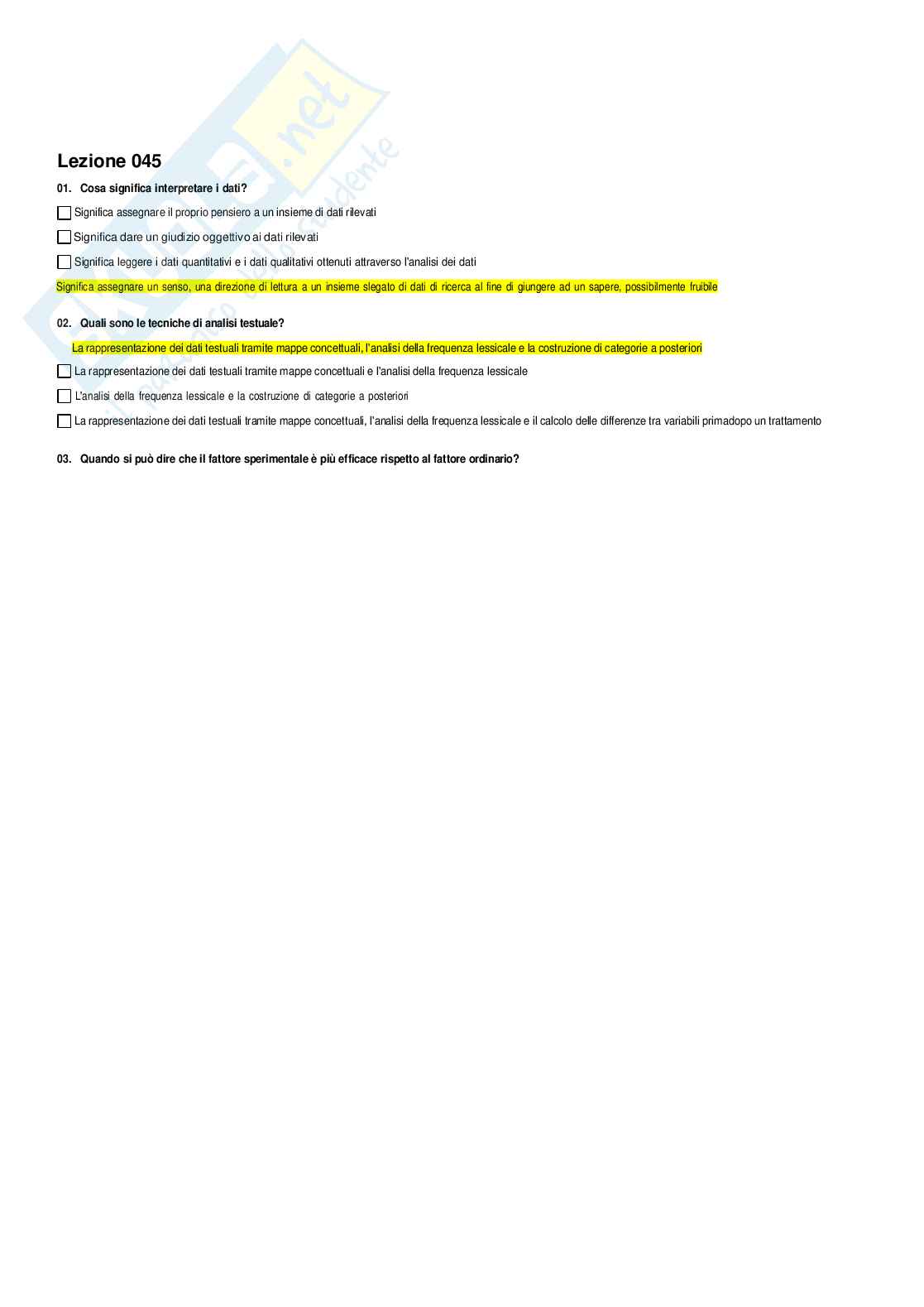 Paniere Pedagogia sperimentale Pag. 46