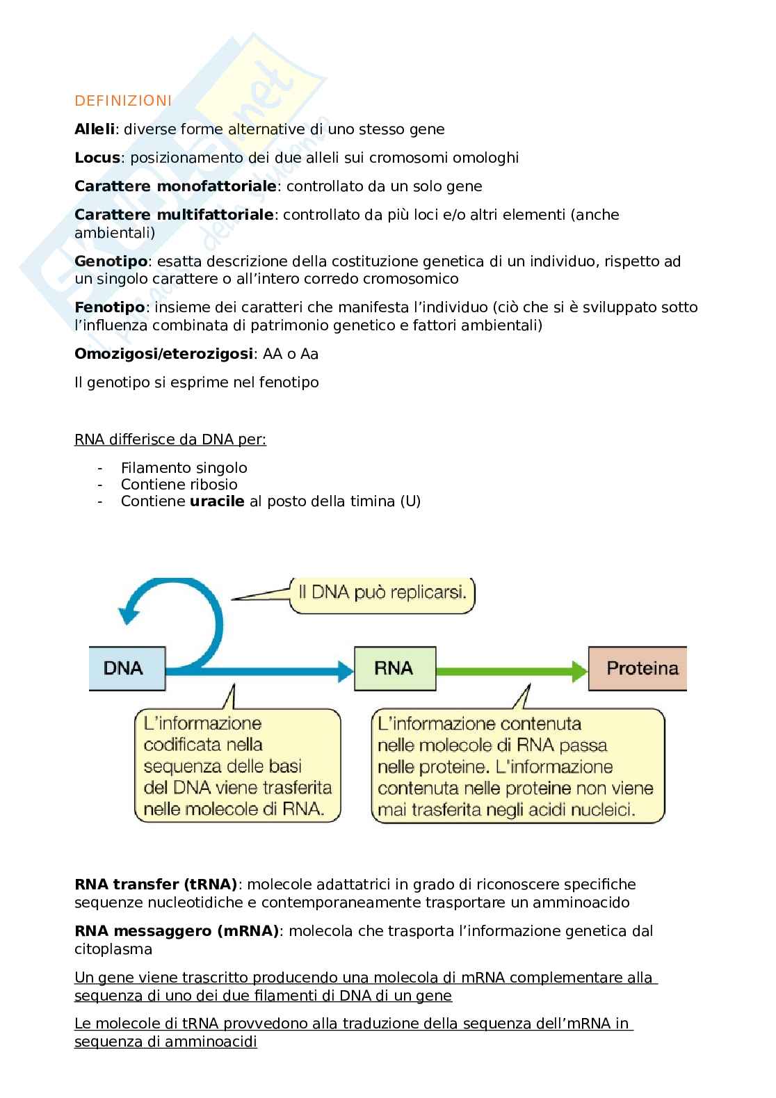 Appunti lezione Biologia generale Pag. 1