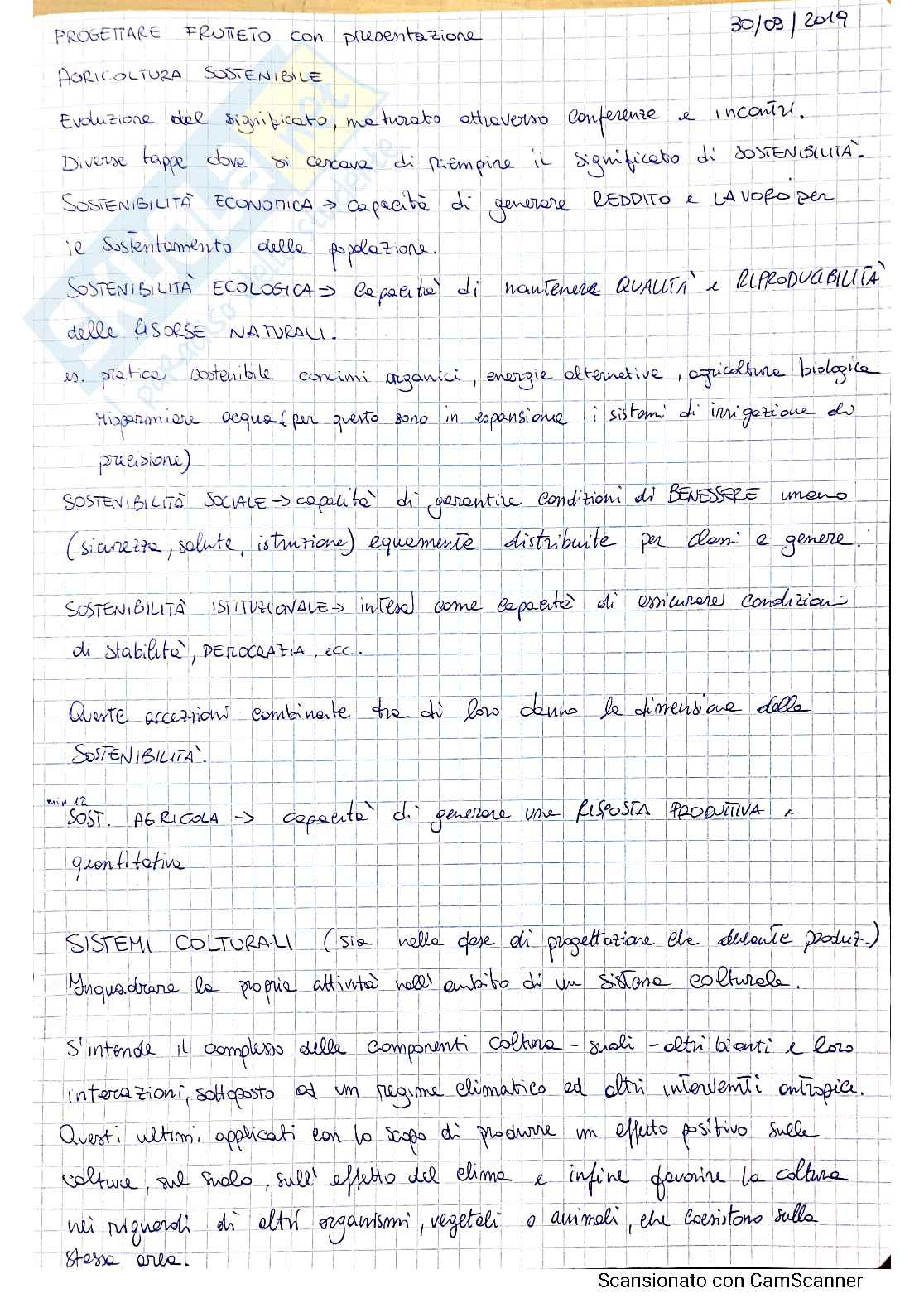 Appunti Sistemi colturali arborei sostenibili - prof. Vivaldi Pag. 1