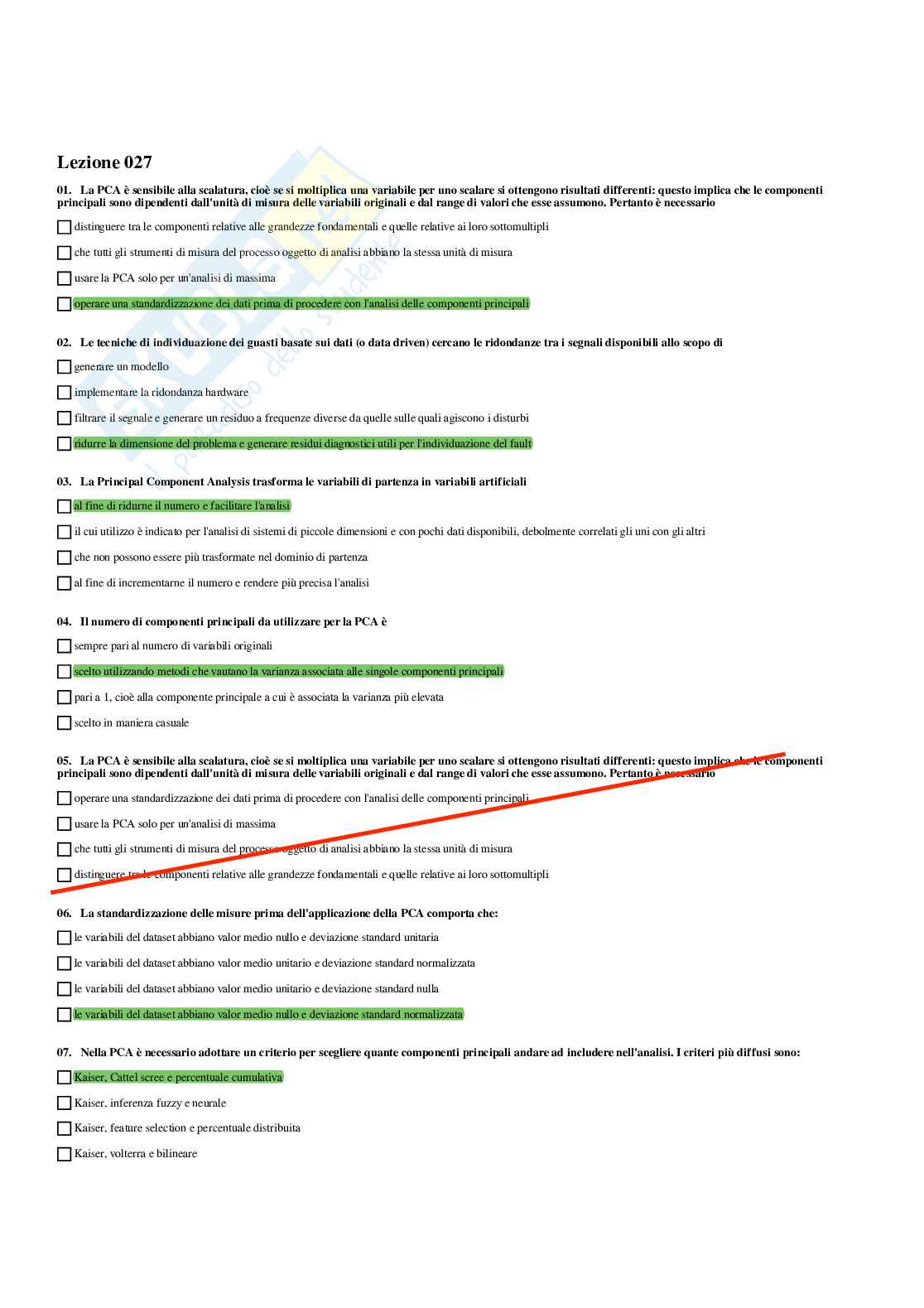 Paniere per esame di Strumentazione Per l'automazione Pag. 26