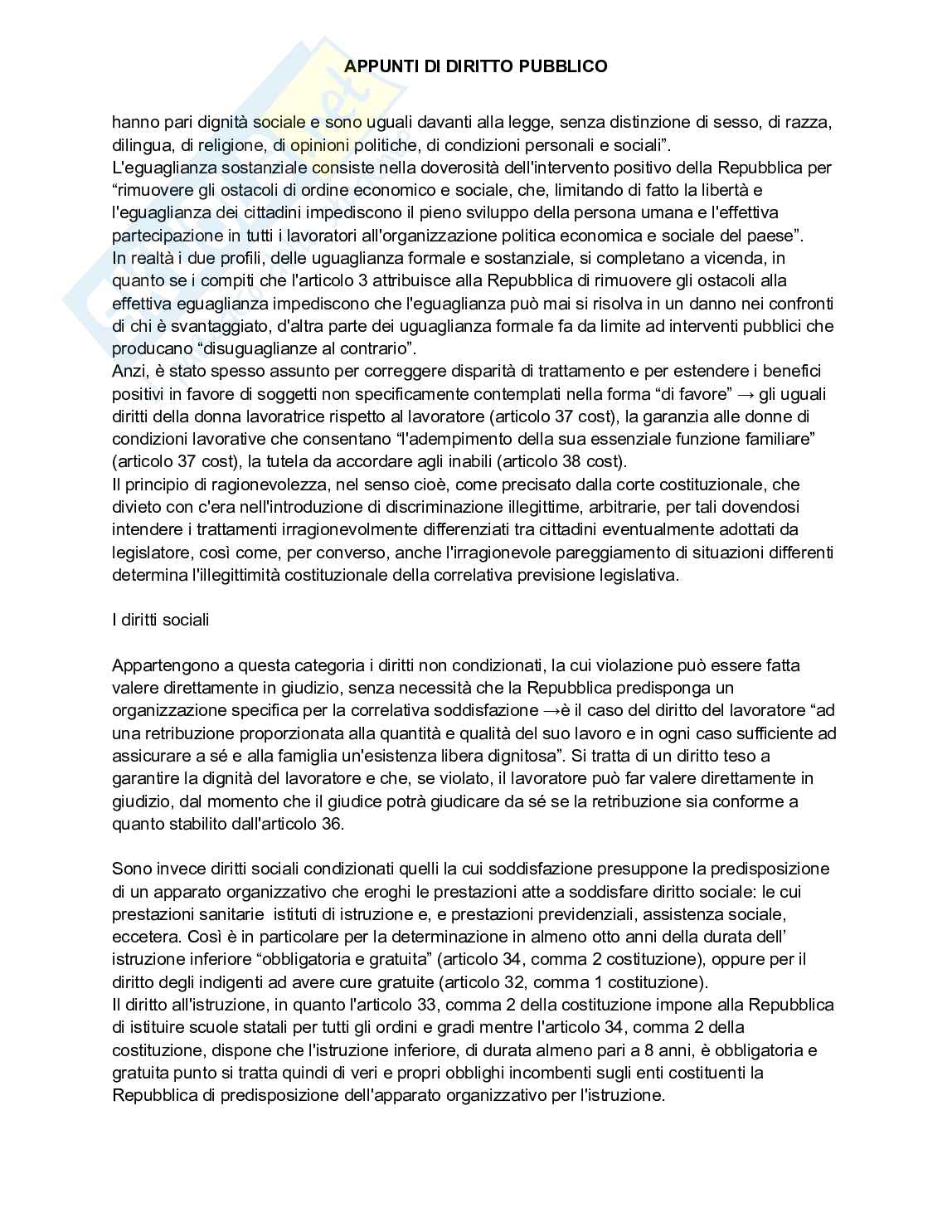 Riassunto esame Diritto pubblico, Prof. Sabbioni Paolo, libro consigliato Istituzioni di diritto pubblico , Sabbioni     Pag. 11
