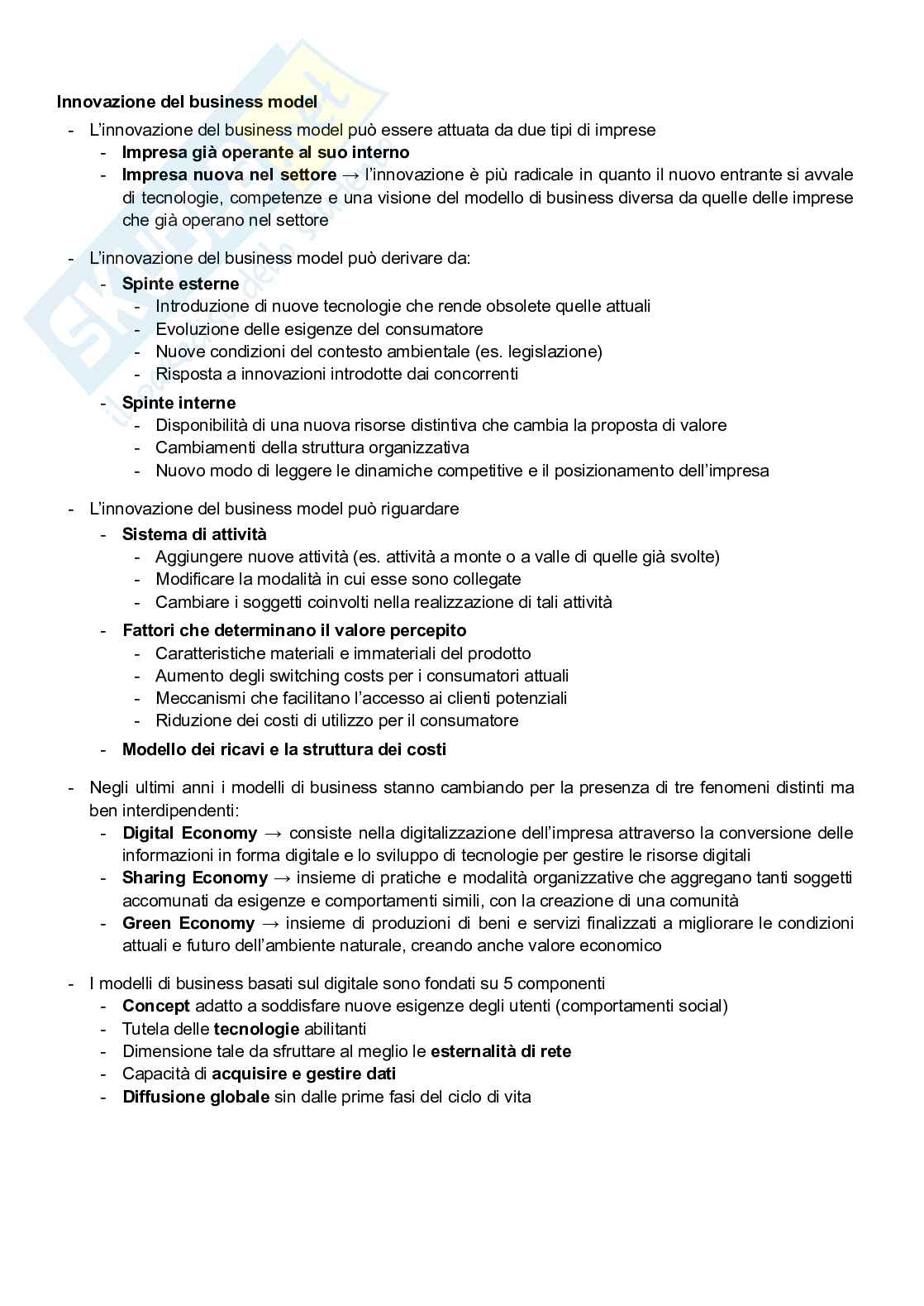 Riassunto esame Economia e direzione delle imprese, Prof. Cugno Monica, libro consigliato  Economia e gestione sostenibile delle imprese, Caroli M. Pag. 26
