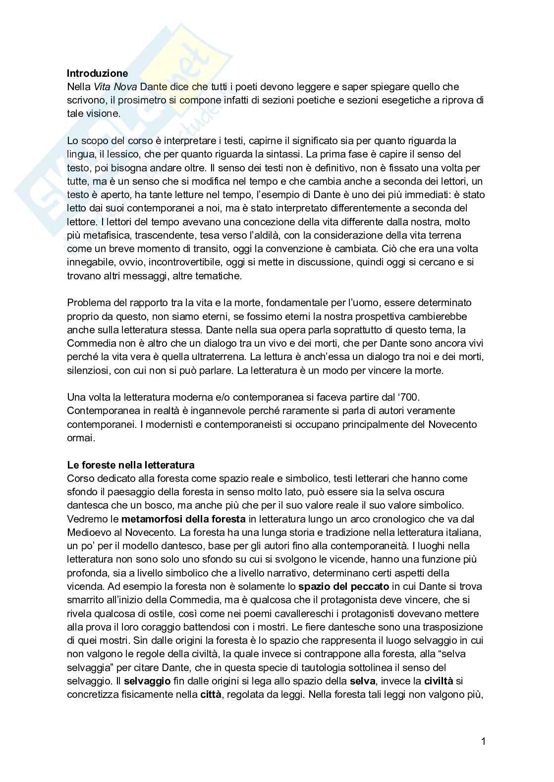 Letteratura italiana 1 Pag. 1