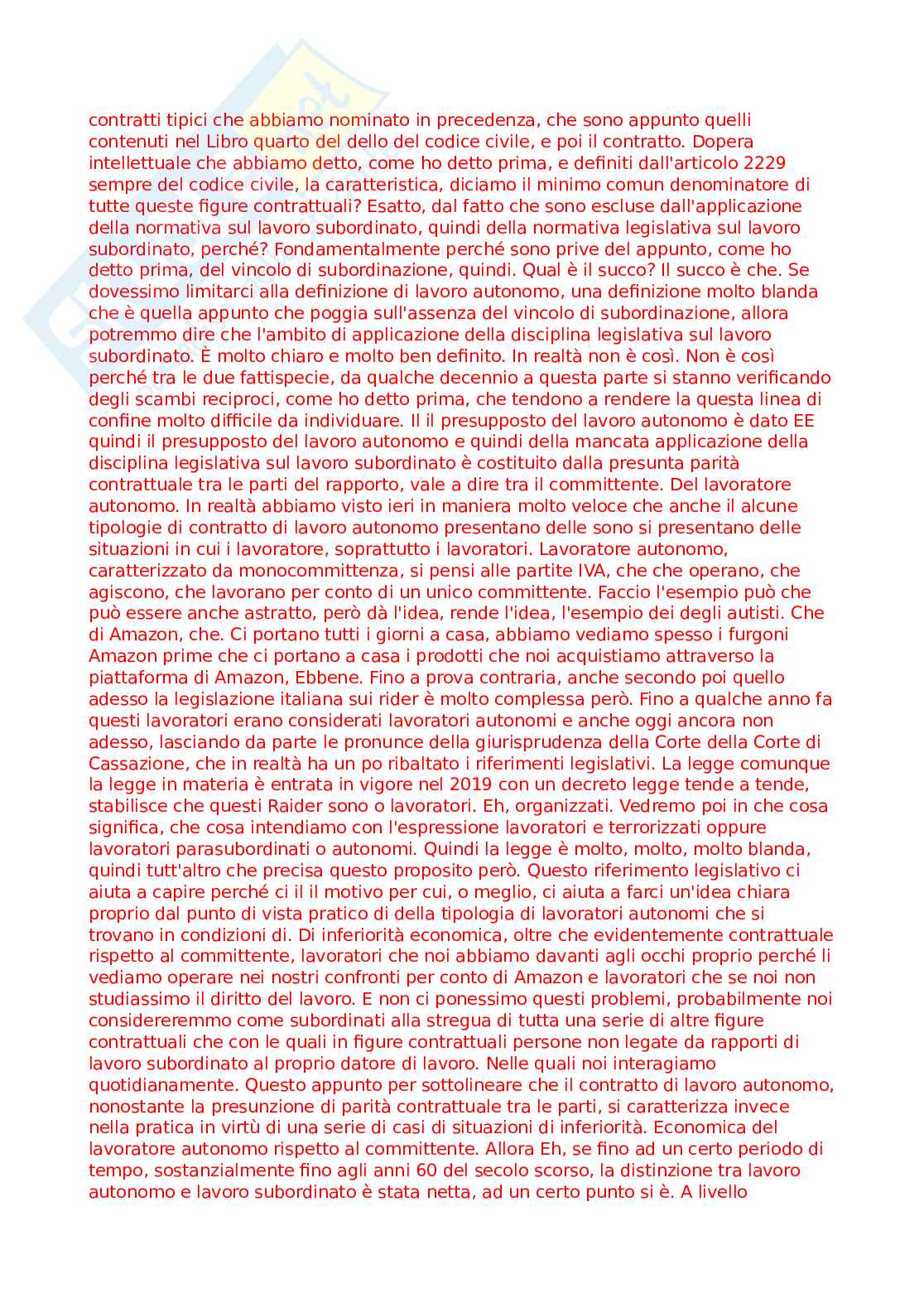 Appunti di Diritto del lavoro Pag. 2