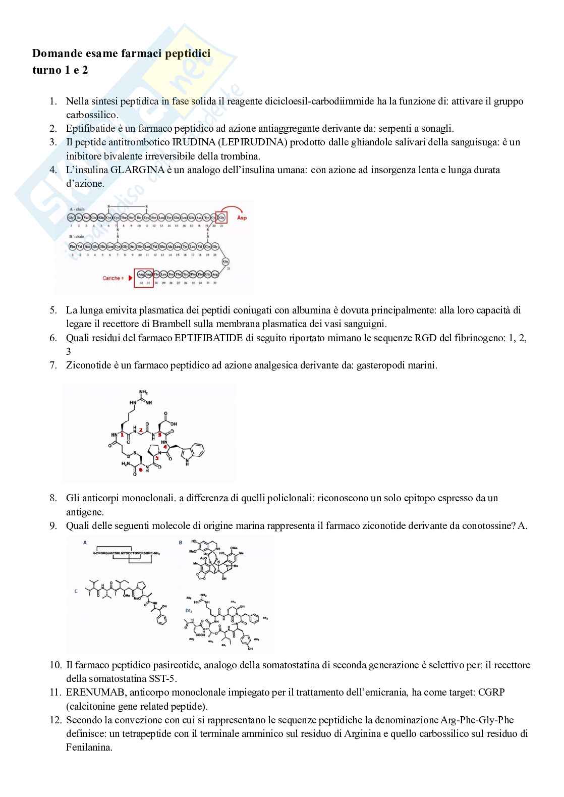 Farmaci peptidici Pag. 1