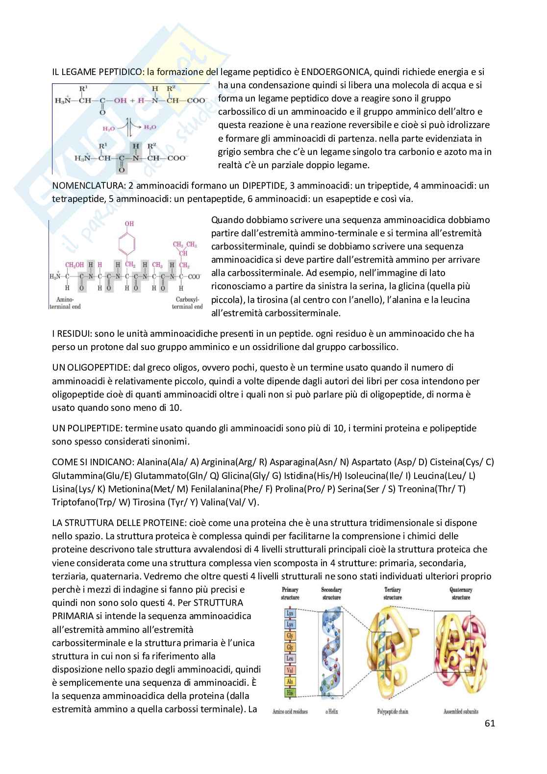 Elementi di Chimica e molecole biologiche Pag. 61