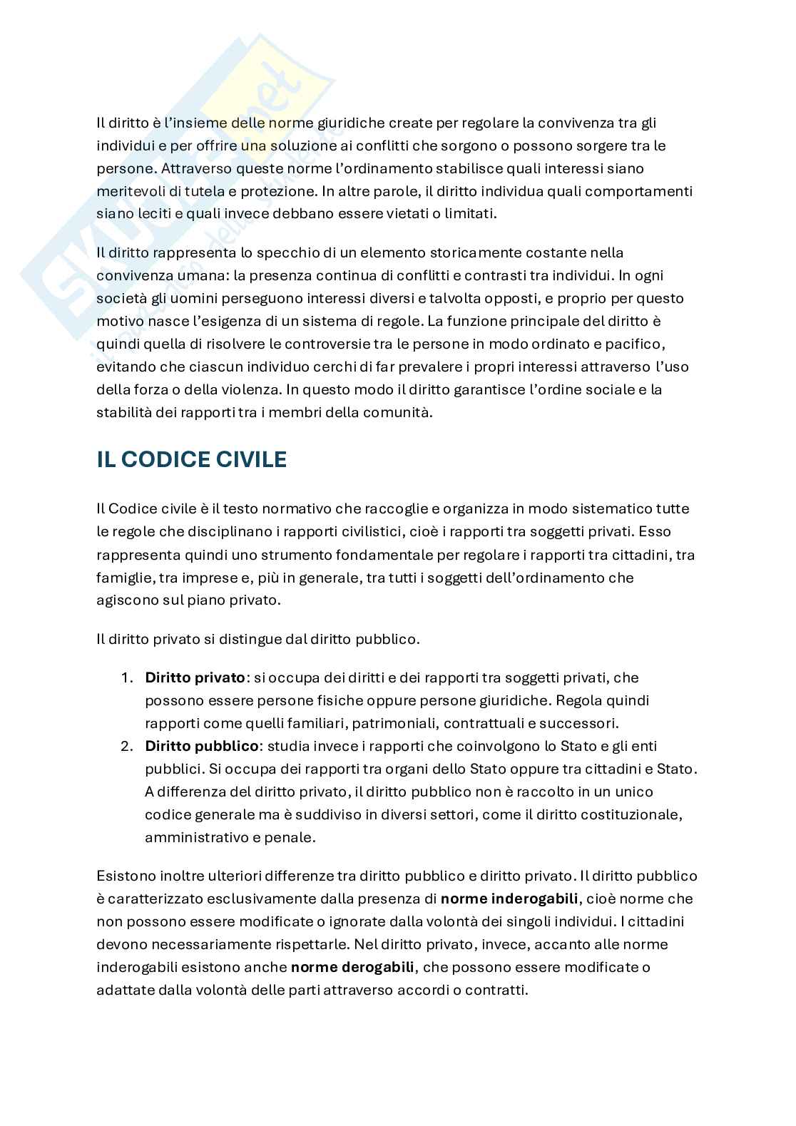 Appunti lezione di Diritto privato Pag. 1