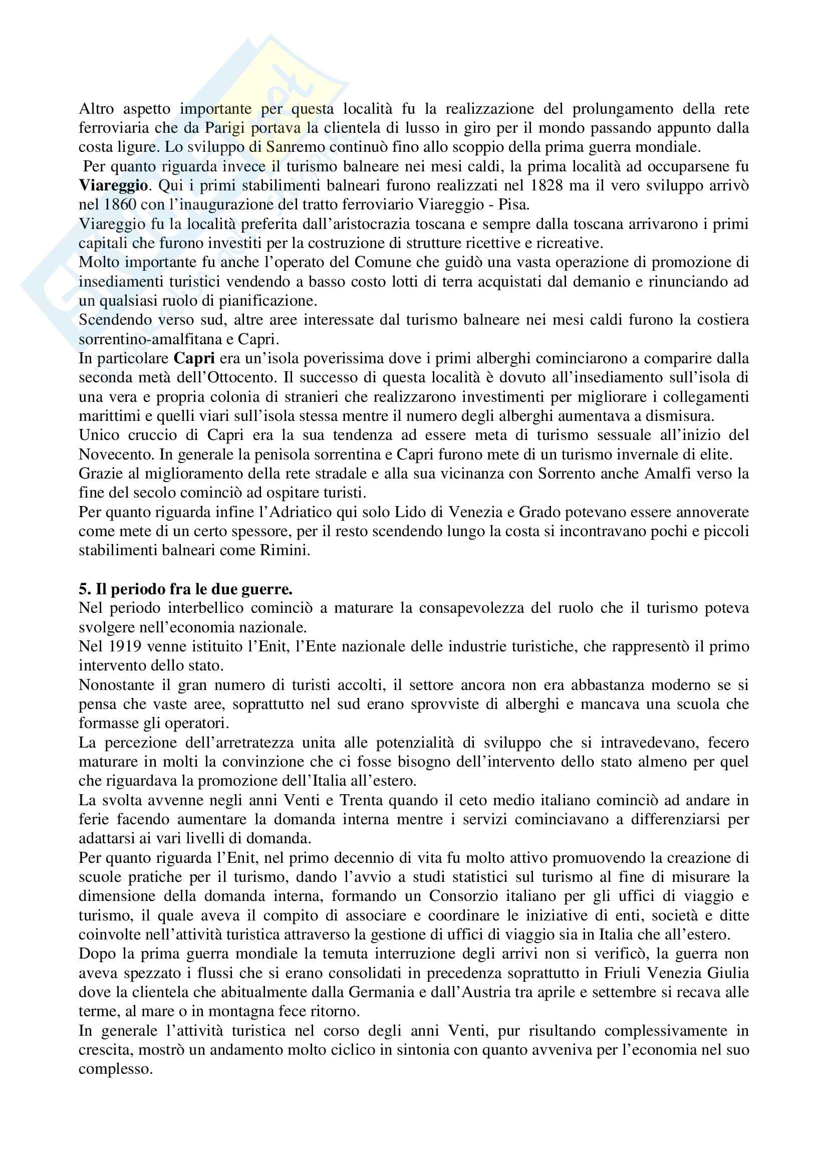 Riassunto esame Storia del Turismo, prof. Gissi, libro consigliato Vacanze di Pochi Vacanze di Tutti, Battilani Pag. 31