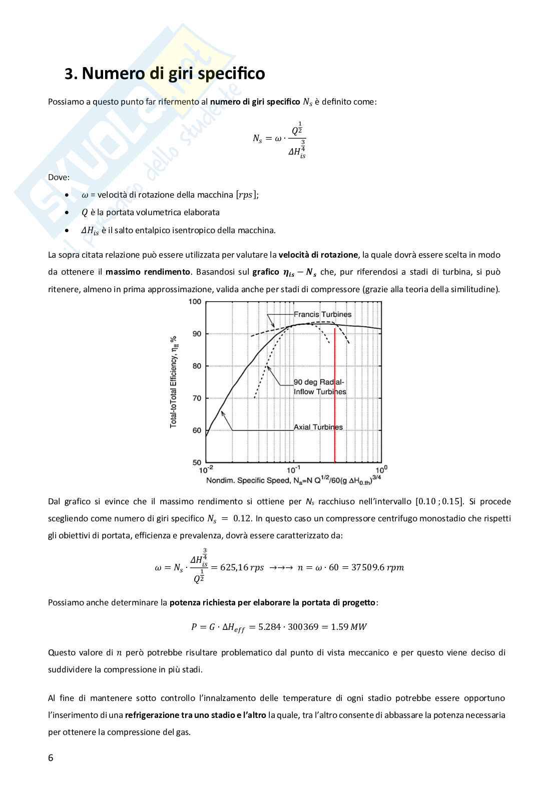 Progetti esame Turbomacchine  Pag. 6