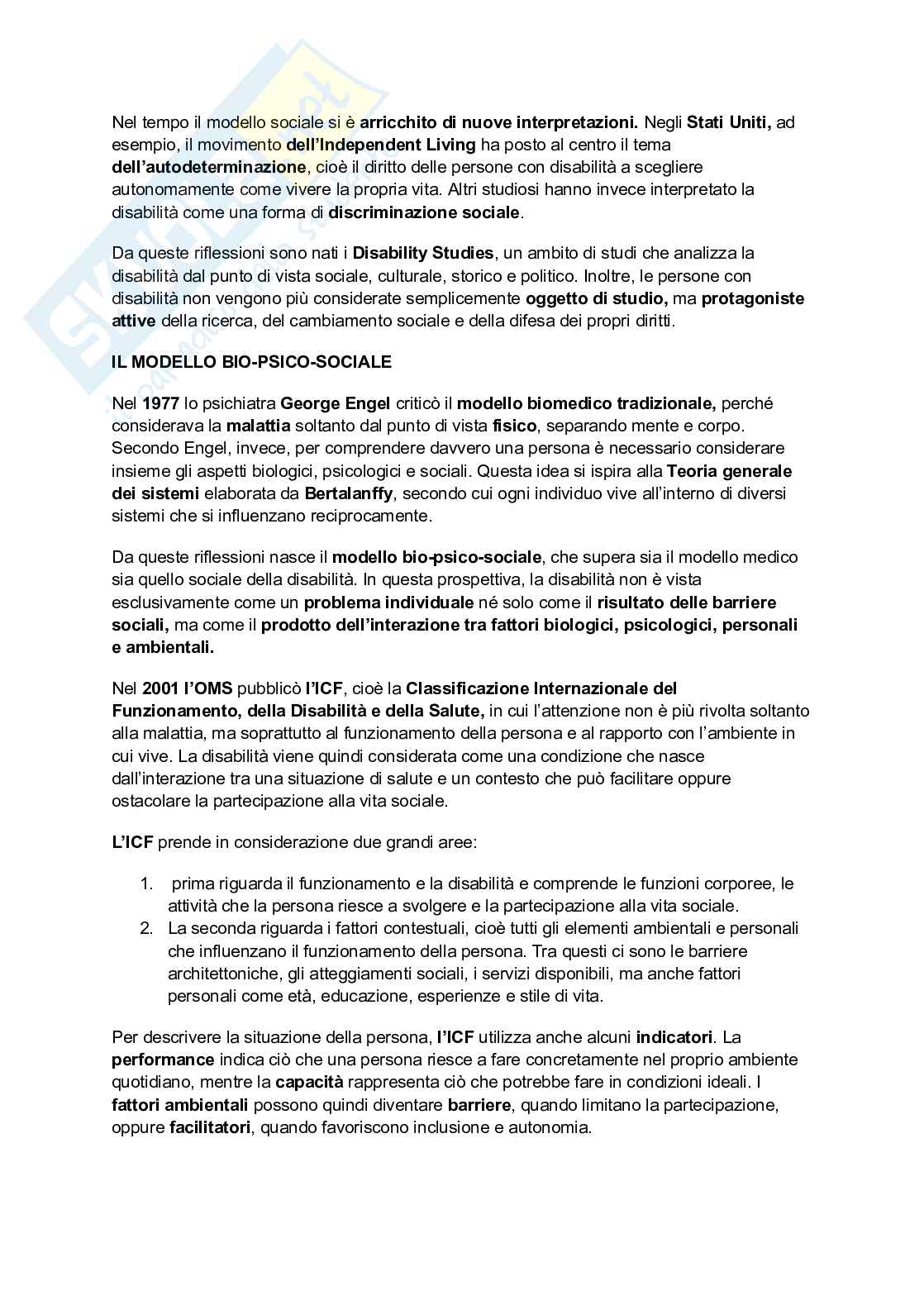 Riassunto esame Pedagogia speciale, Prof. Sabatano Fausta, libro consigliato Pedagogia speciale, Aiello Pag. 11