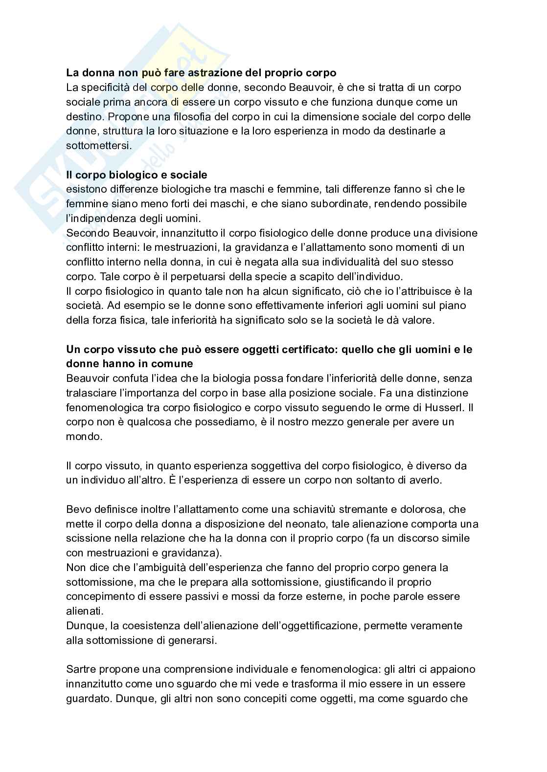 Riassunto esame Filosofia morale, Prof. Campeggiani Pia, libro consigliato Sottomessa non si nasce lo si diventa, Garcia Pag. 11